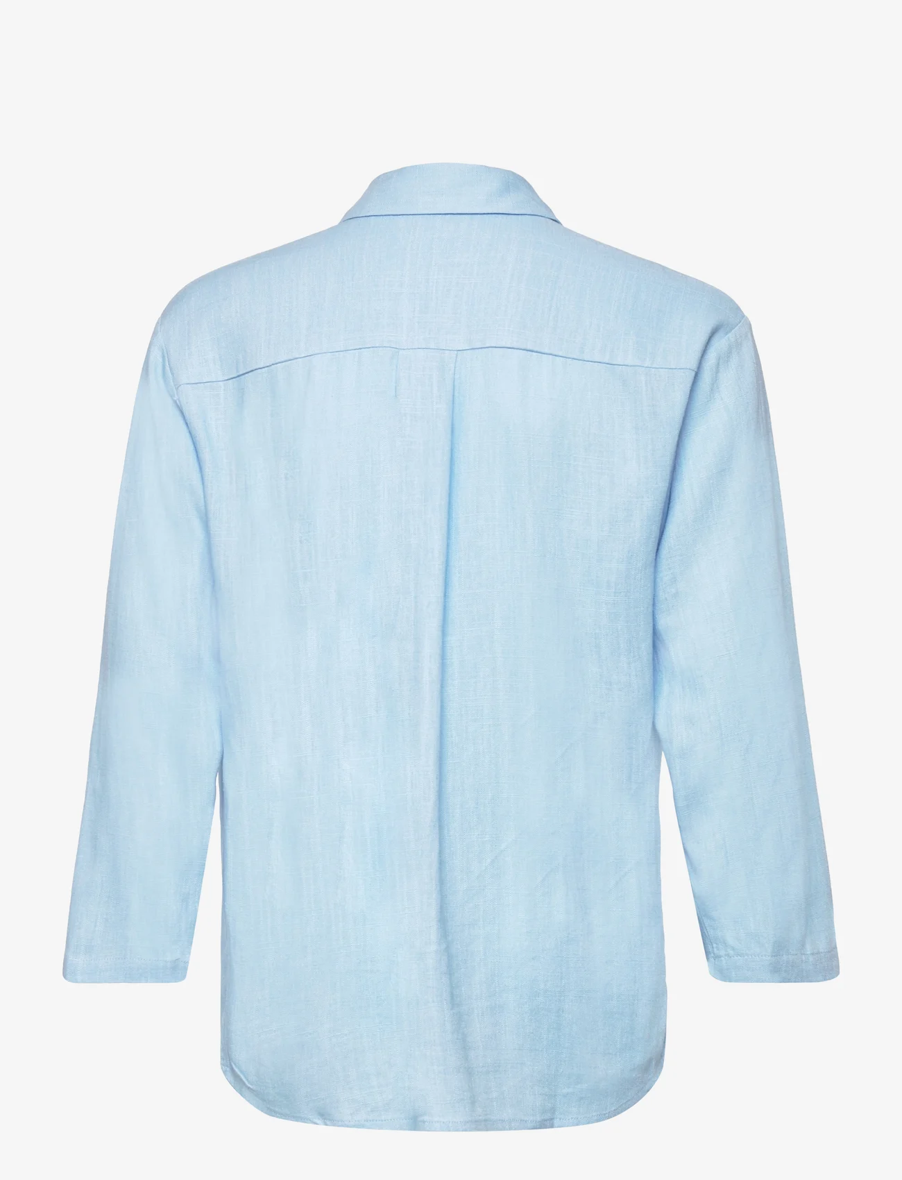Grunt - Latti LS Linen Shirt - marškiniai ilgomis rankovėmis - blue - 1