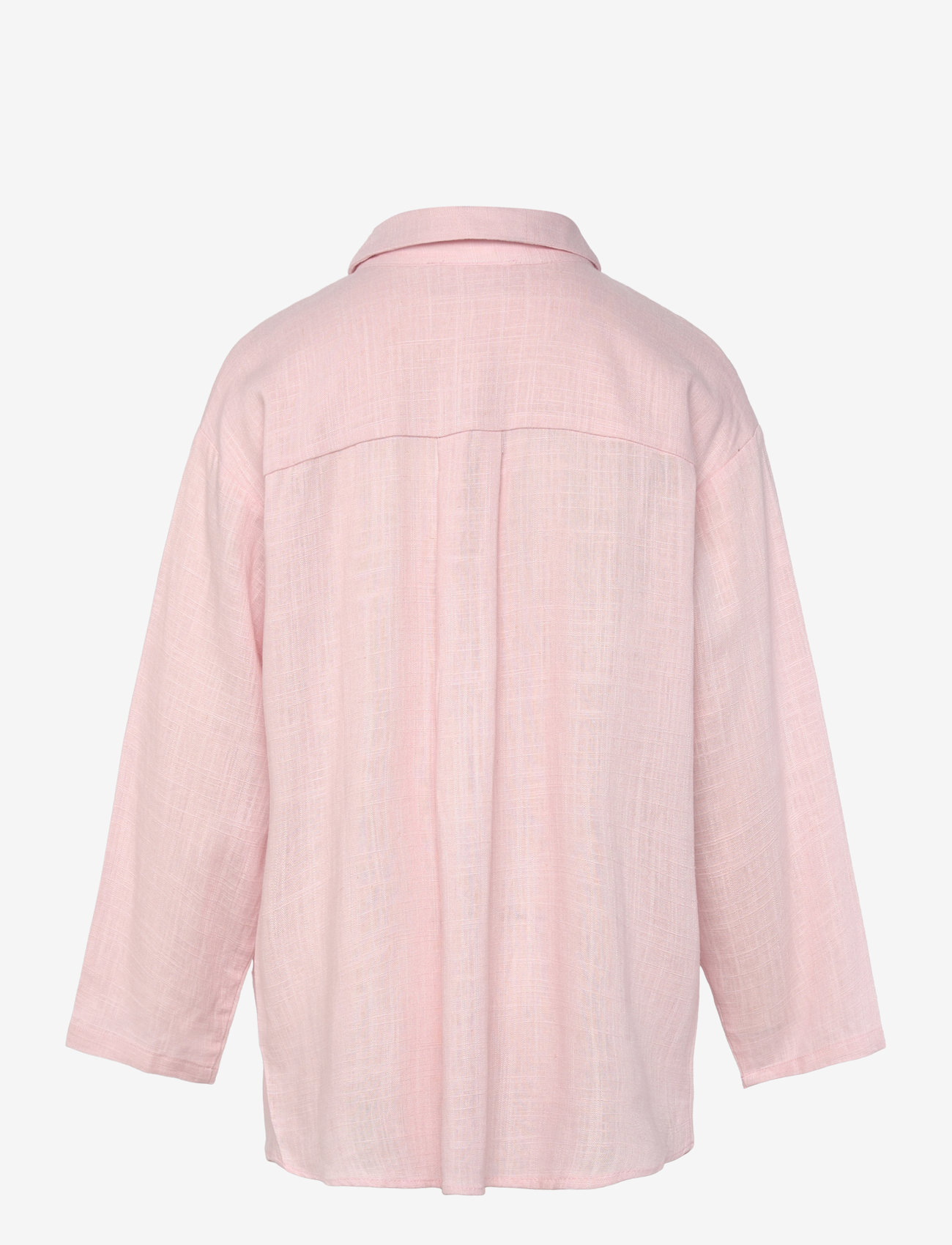 Grunt - Latti LS Linen Shirt - langærmede skjorter - light red - 1