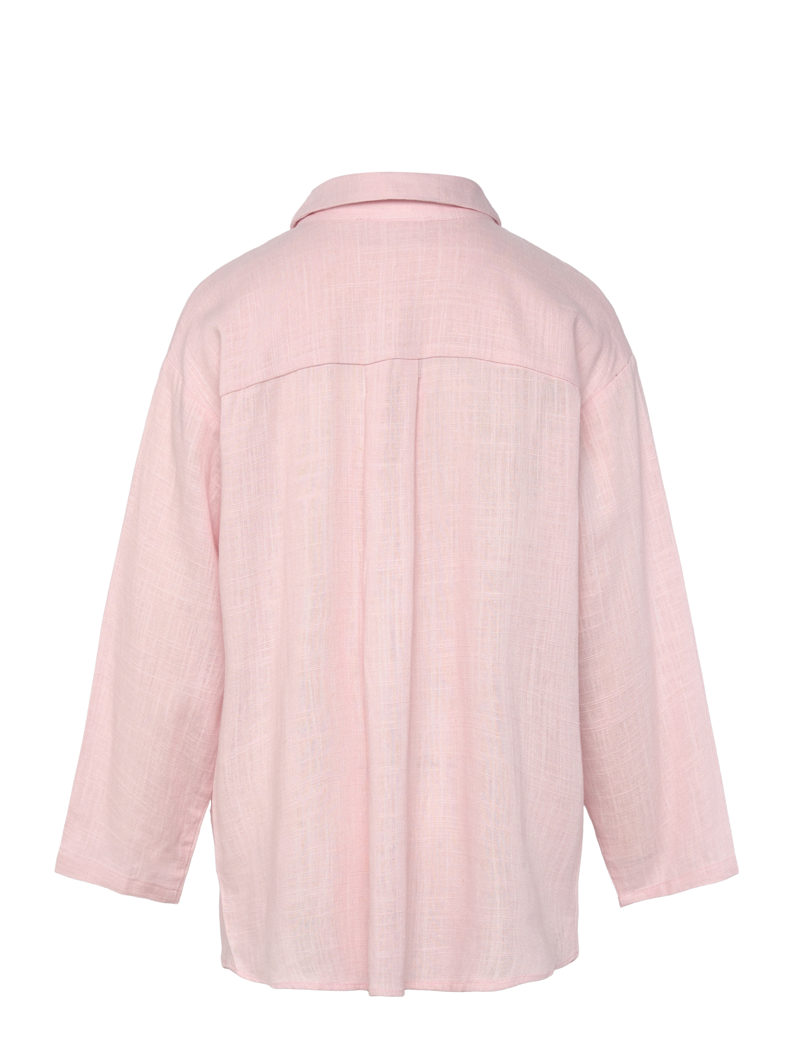 Grunt - Latti LS Linen Shirt - langermede skjorter - light red - 1
