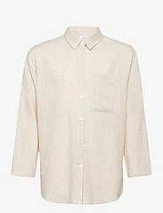 Grunt - Latti LS Linen Shirt - long-sleeved shirts - sand - 0