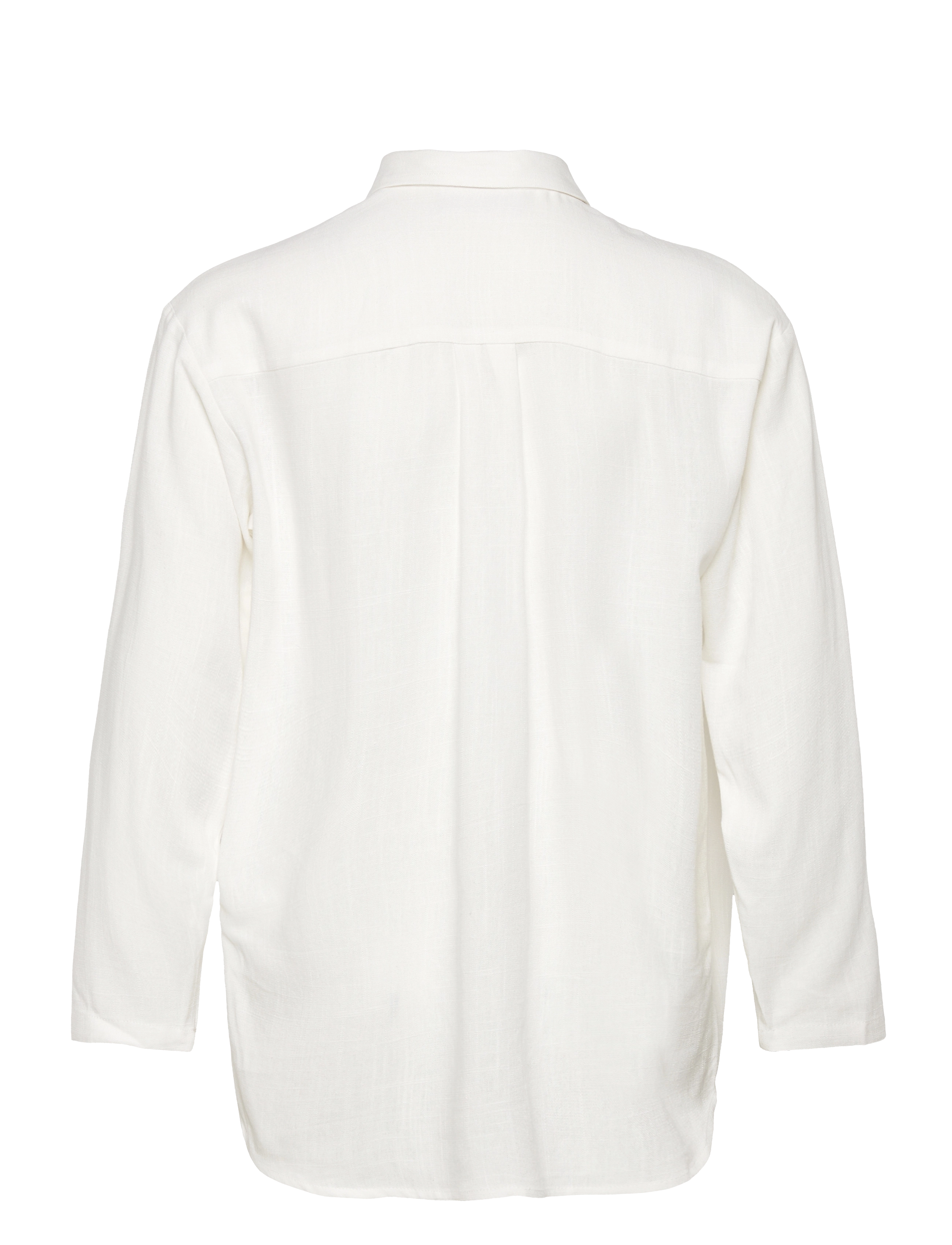 Grunt - Latti LS Linen Shirt - långärmade skjortor - white - 1