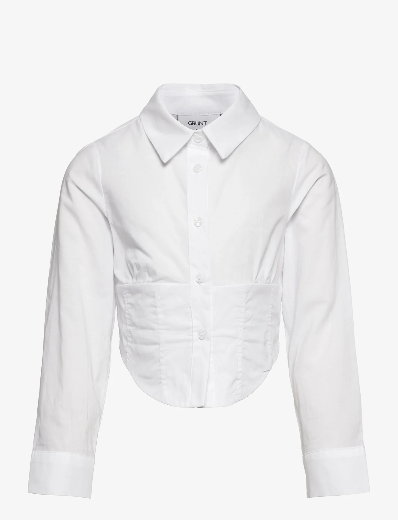 Grunt - Longford Shirt - pitkähihaiset kauluspaidat - white - 0