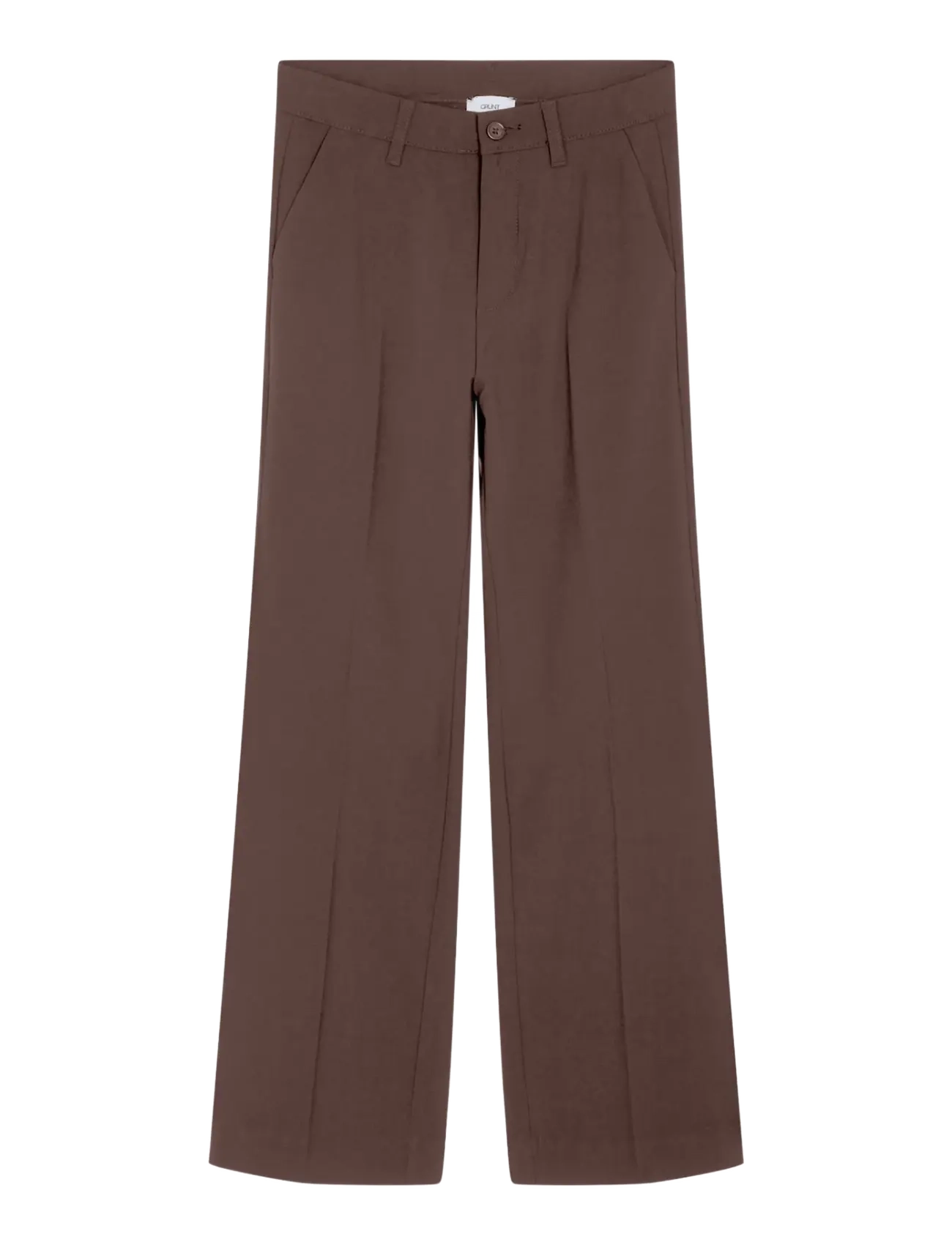 Grunt Grdudai Wide Pants, Børn, Vide Ben Bukser, Brun, Str: 146