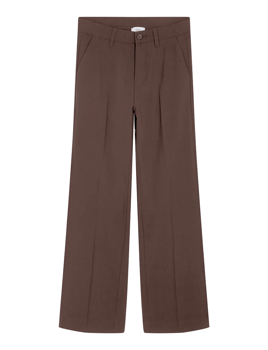 Grunt - GRDudai Wide Pants - byxor - brown - 0