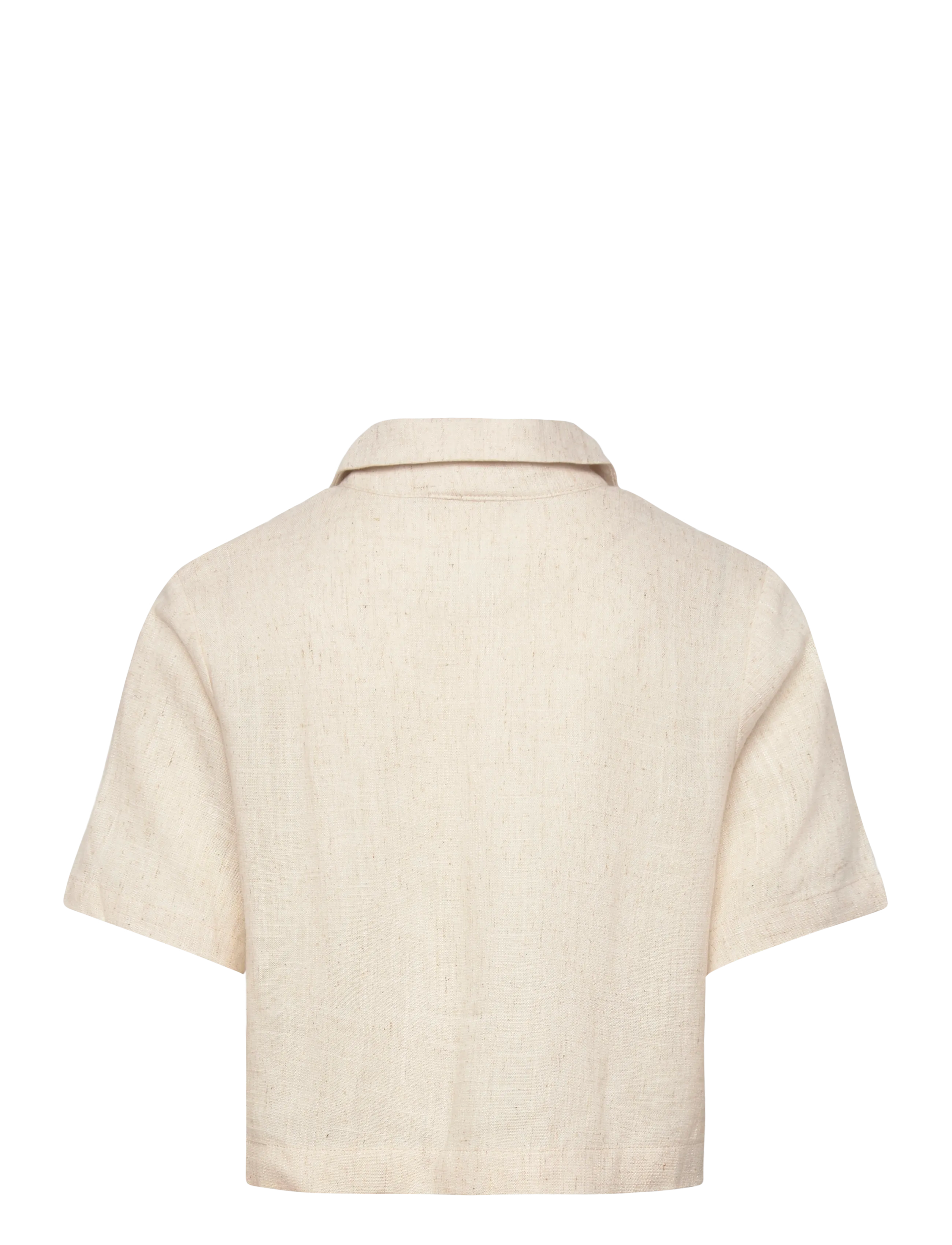 Grunt - GRLusi Linen Shirt - kortærmede skjorter - sand - 1