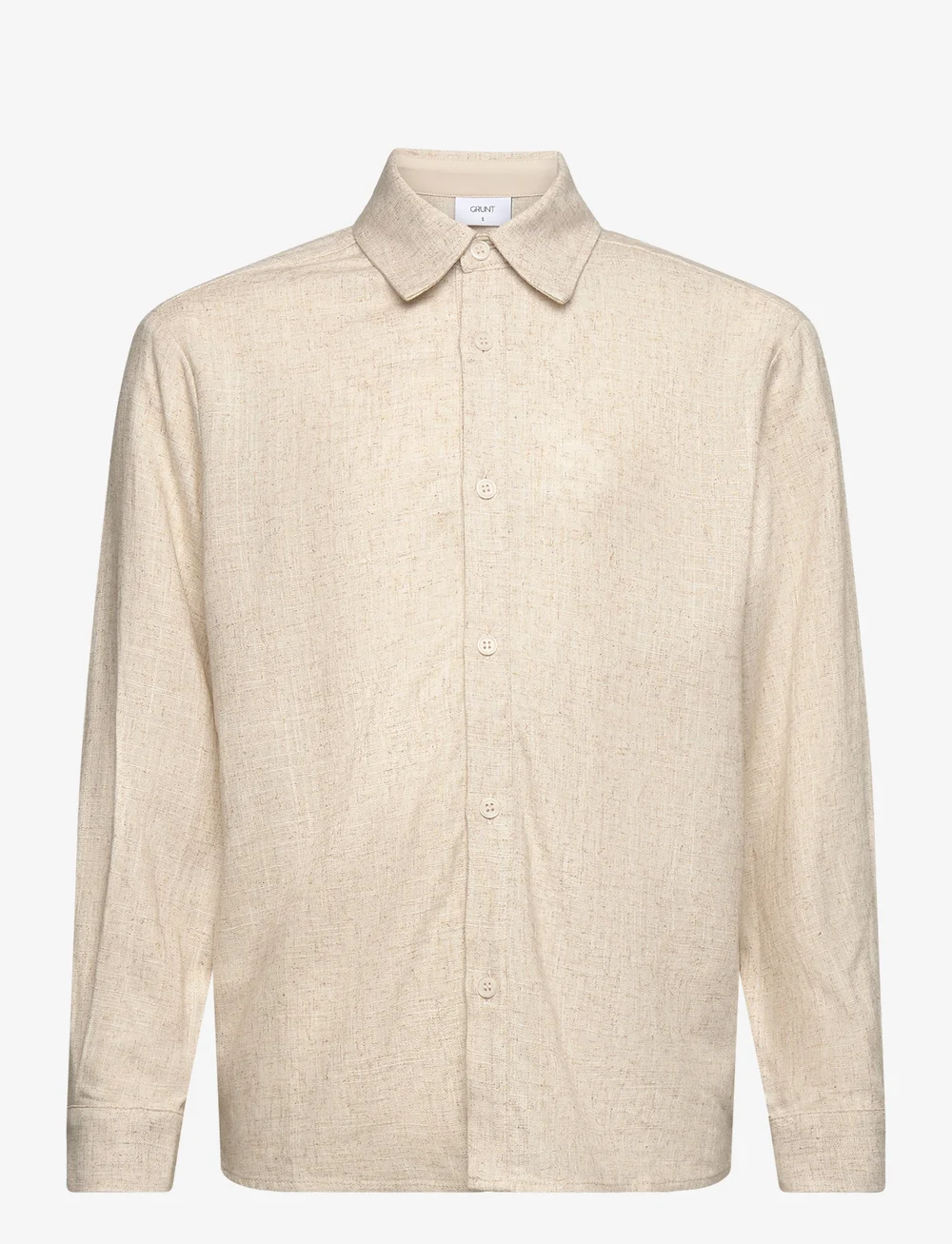 Grunt - Herstal Linen Shirt - langærmede skjorter - sand - 0