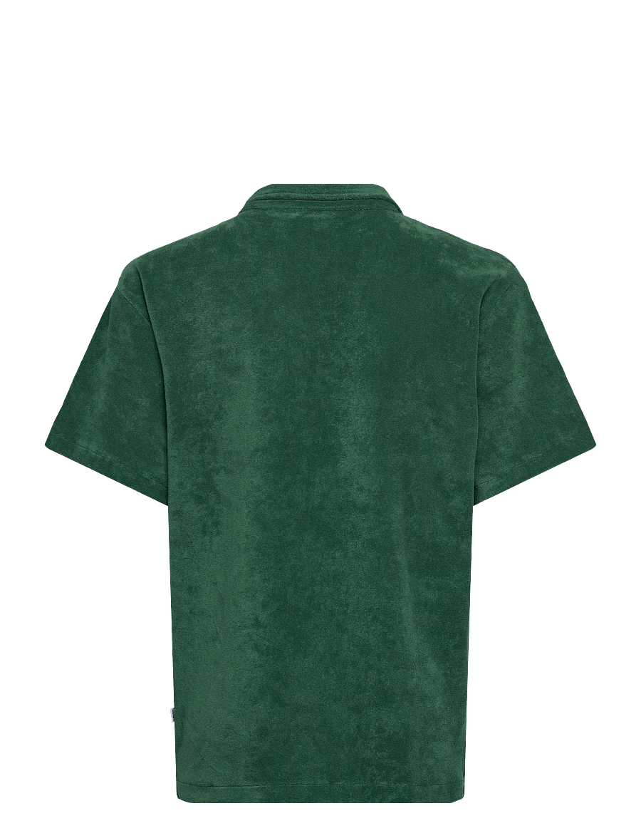 Grunt - GRAugust Terry SS Shirt - kortärmade pikéer - bottle green - 1