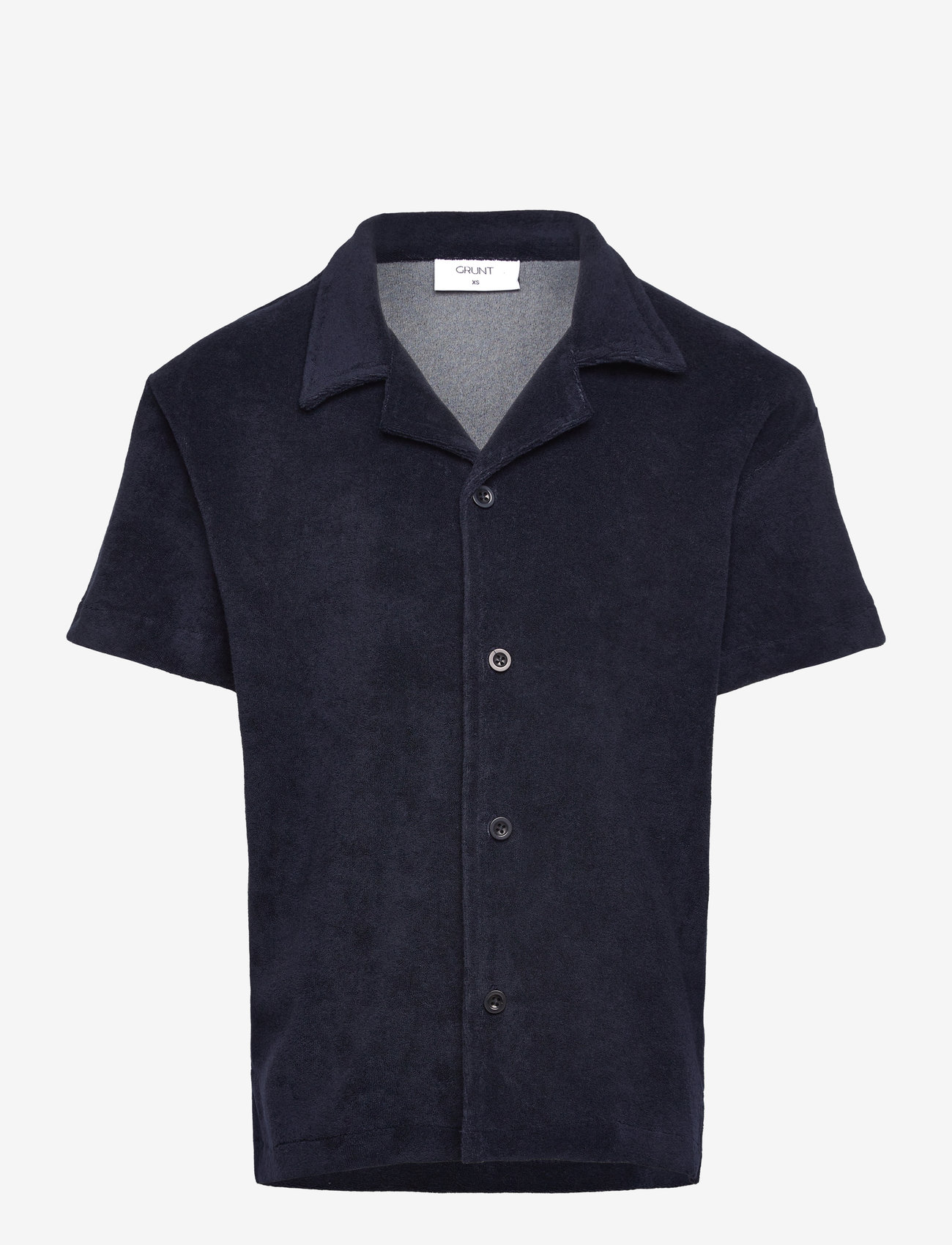 Grunt - August SS Shirt - kortærmede skjorter - navy - 0
