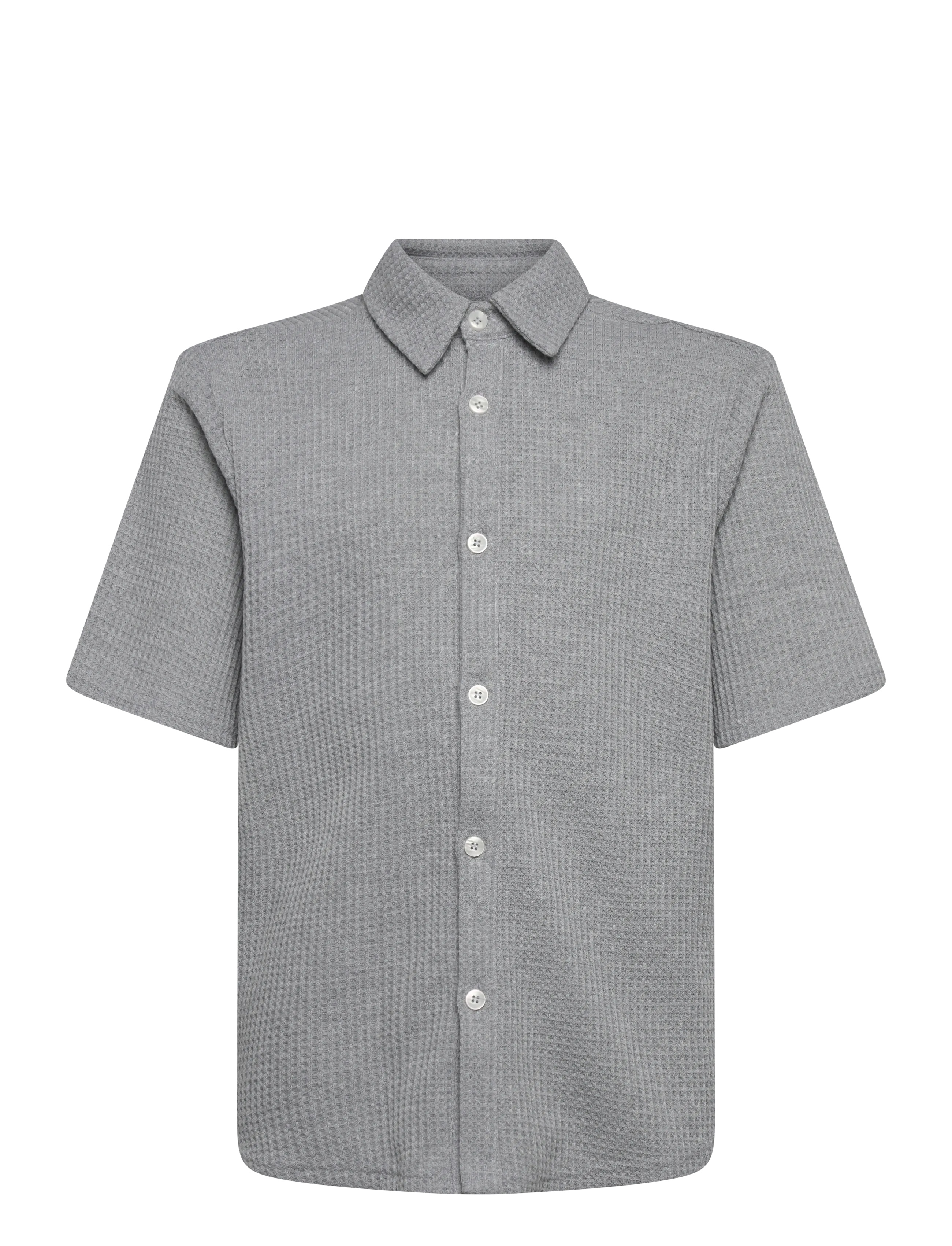 Grunt Alfred SS Shirt - Skjorter - GREY / grey