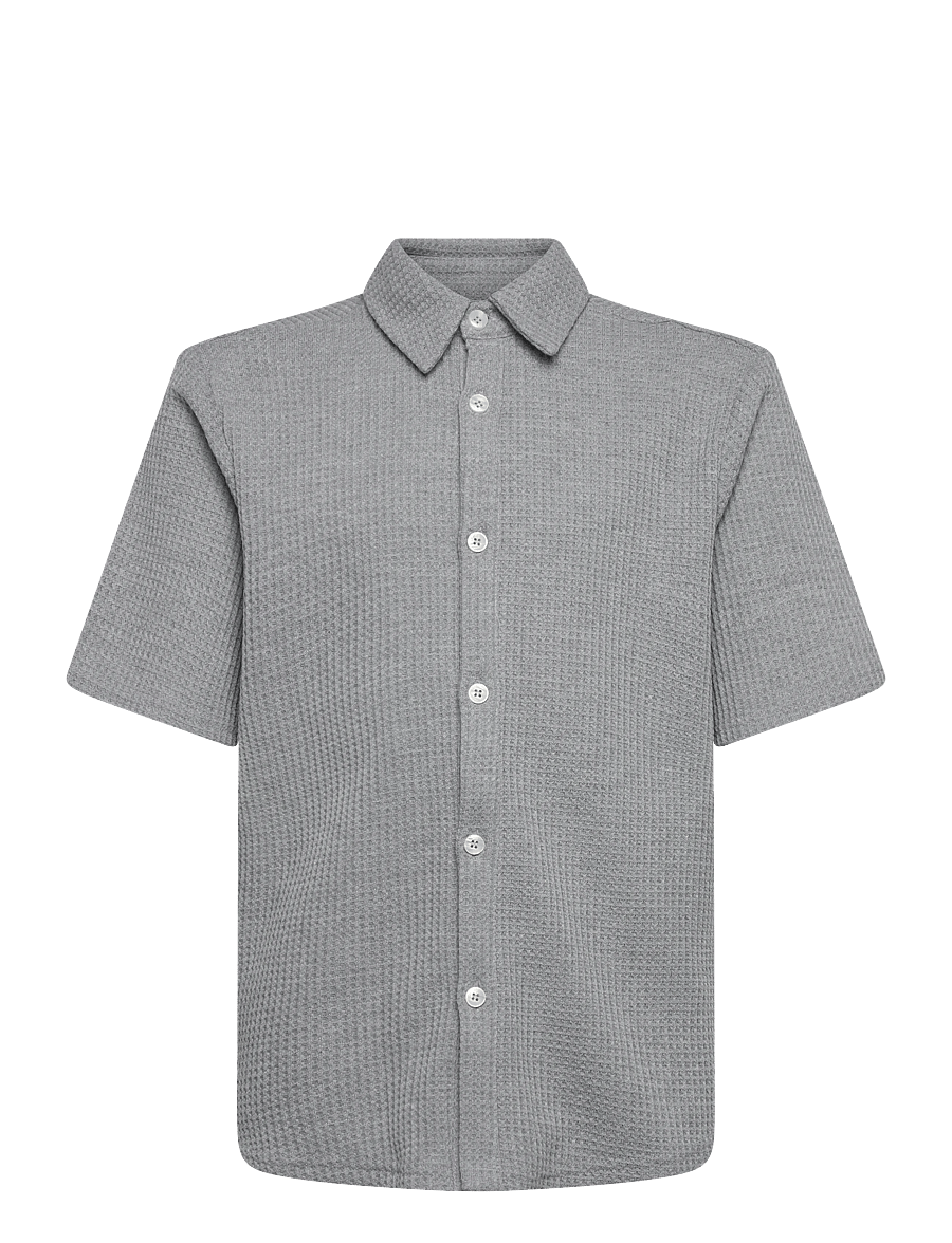 Grunt - Alfred SS Shirt - kortärmade skjortor - grey - 0