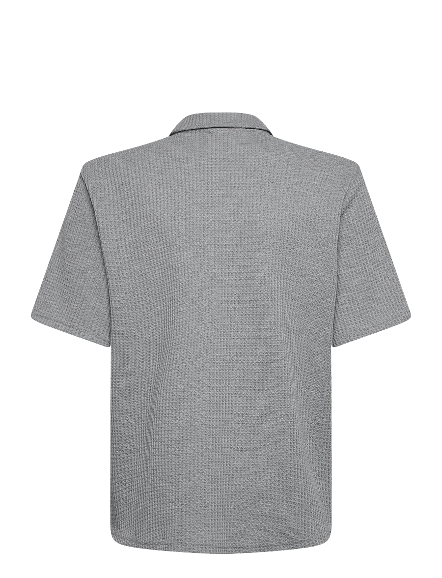 Grunt - Alfred SS Shirt - kortärmade skjortor - grey - 1
