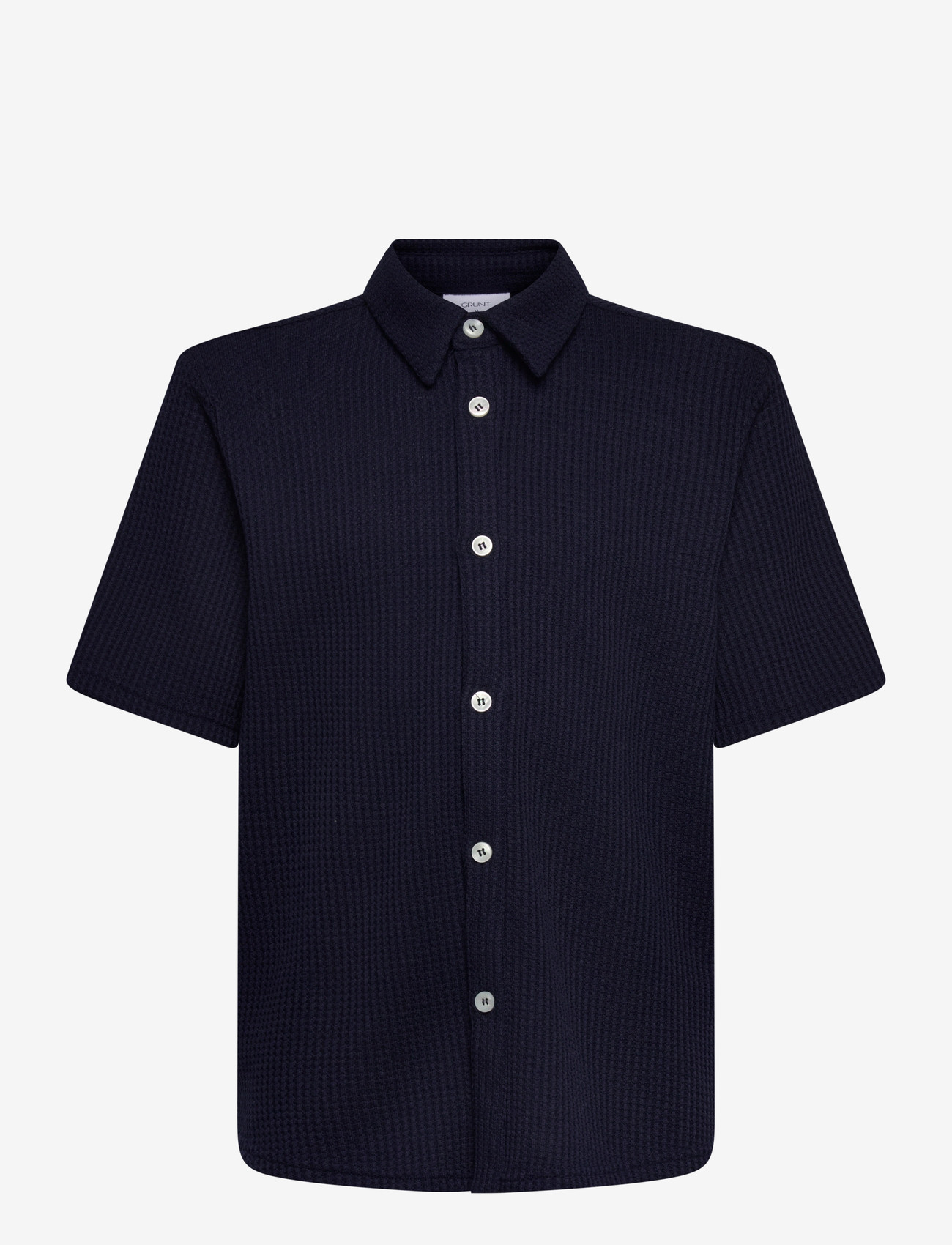 Grunt - Alfred SS Shirt - kortærmede skjorter - navy - 0