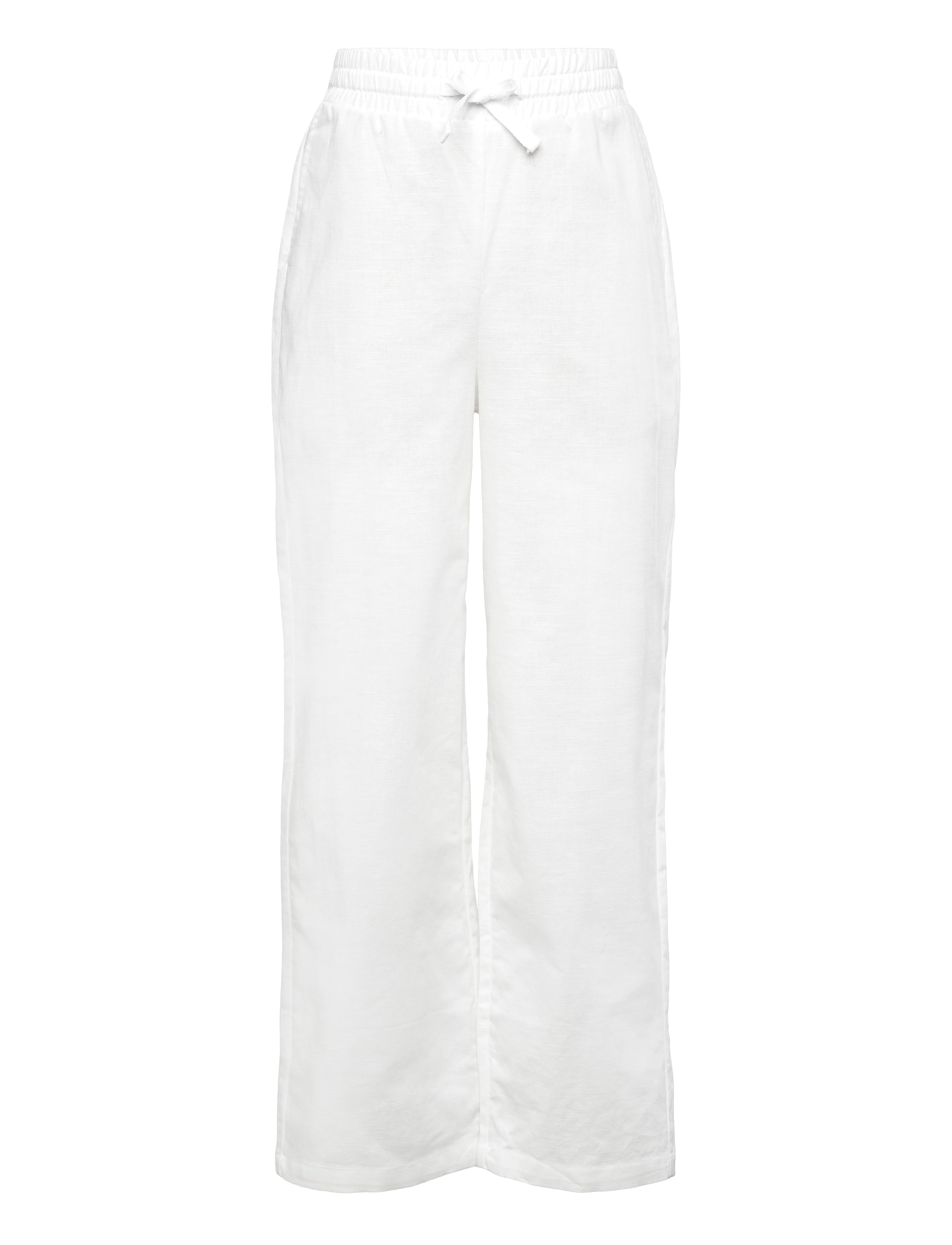 Grunt Grallan Linen Pants, 128, White, Underdele > Bukser, Børn