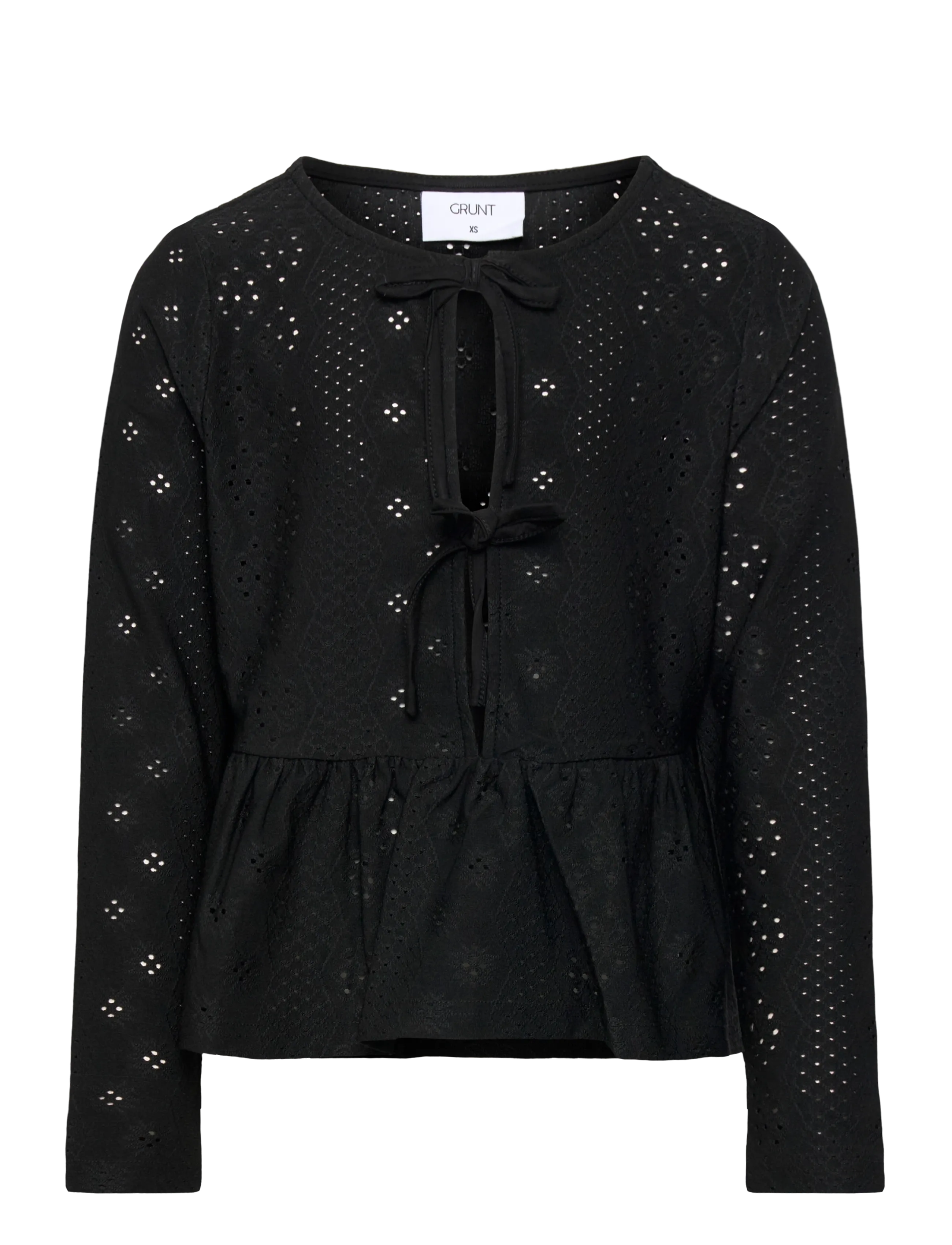 GRUNT Grelin Shirt Schwarz - XS/8Y - Kinder