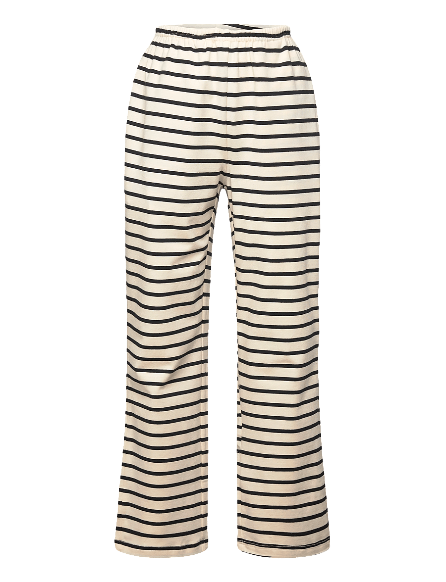 Grunt - GRBina Stripe Pants - bukser - off white-black - 0