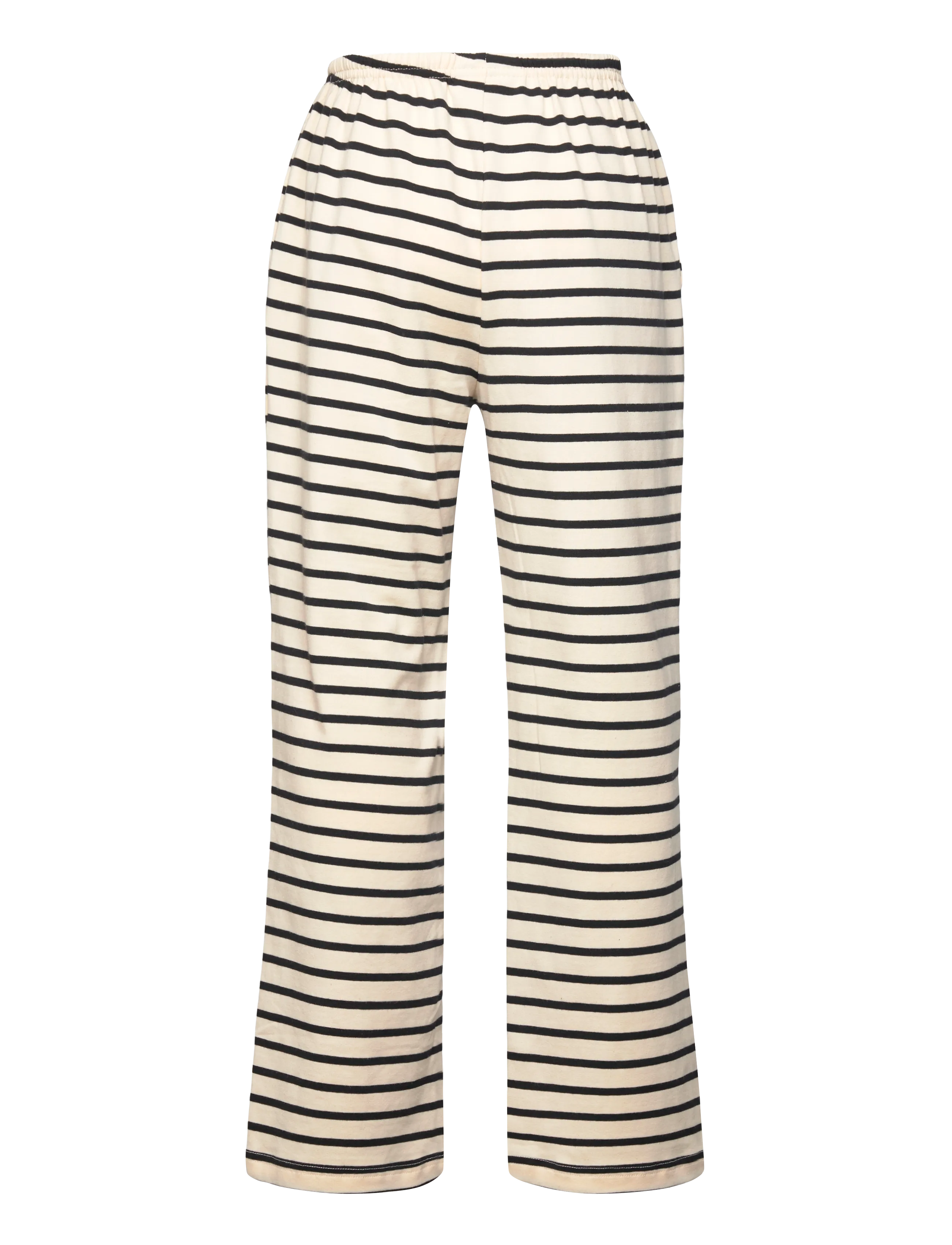 Grunt - GRBina Stripe Pants - kelnės - off white-black - 1