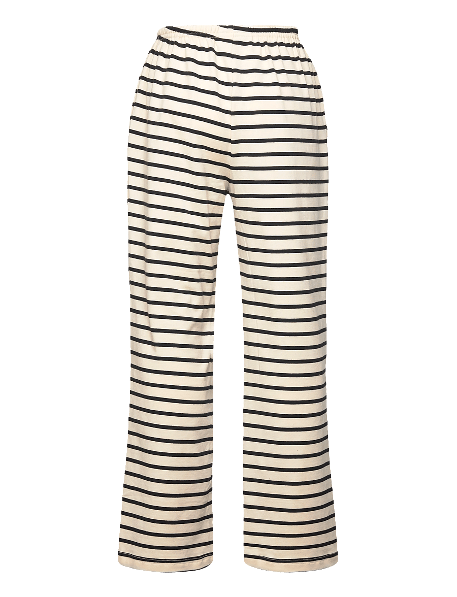 Grunt - GRBina Stripe Pants - bukser - off white-black - 1
