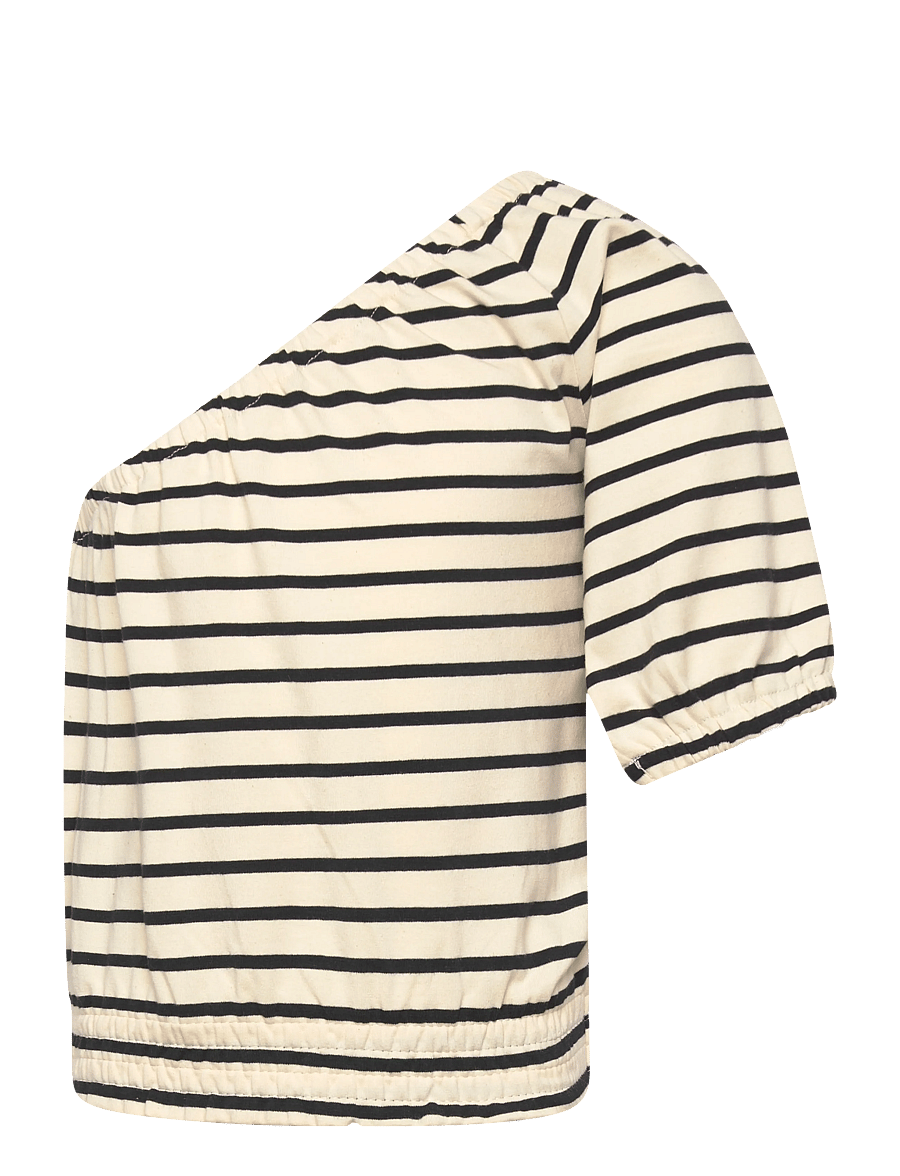 Grunt - GRLou Stripe Top - blusar & tunikor - off white-black - 0