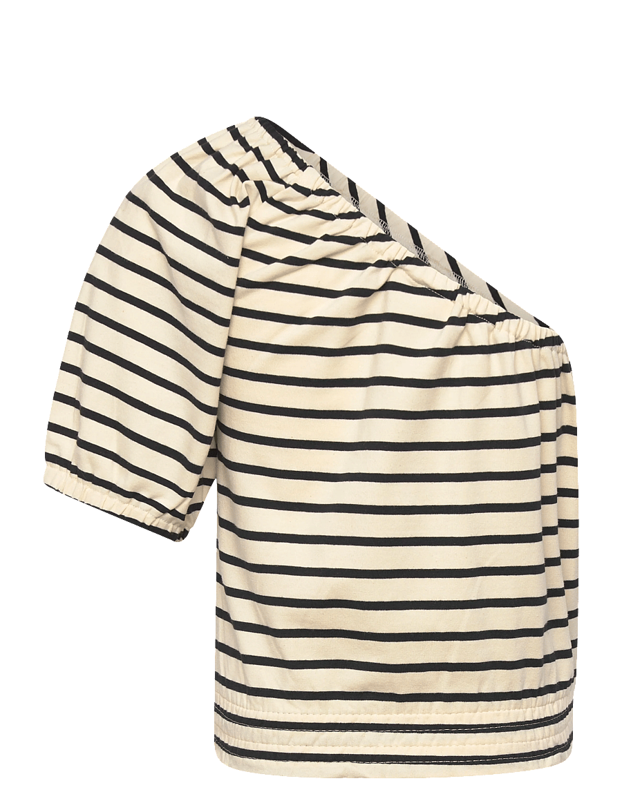 Grunt - GRLou Stripe Top - blusar & tunikor - off white-black - 1
