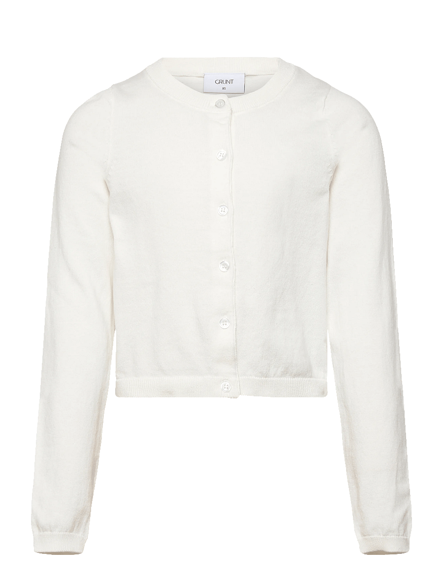 Grunt - GRLina LS Knit Cardigan - cardigans - off white - 0