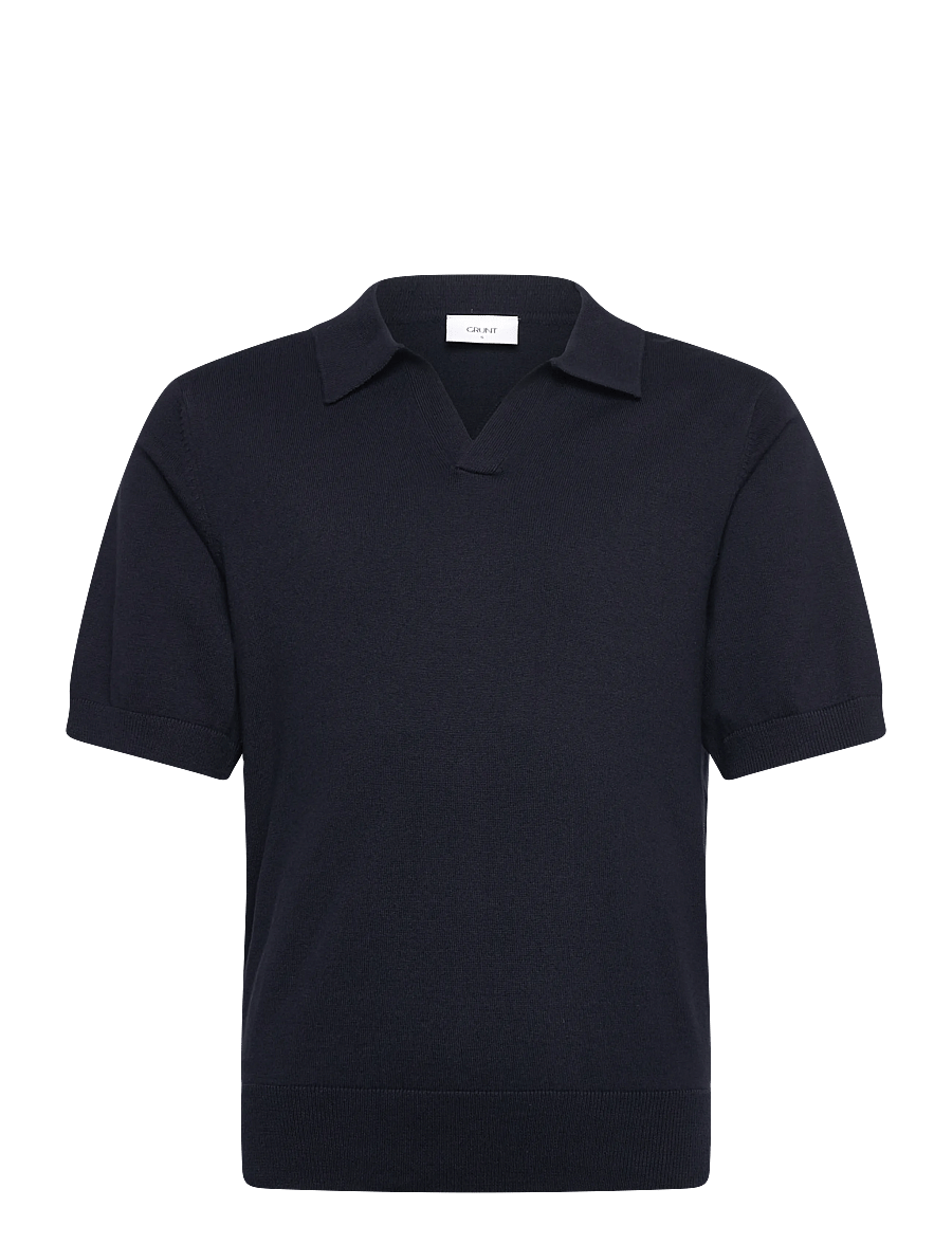Grunt - GRBanthat SS Knit - kortærmede poloer - navy - 0