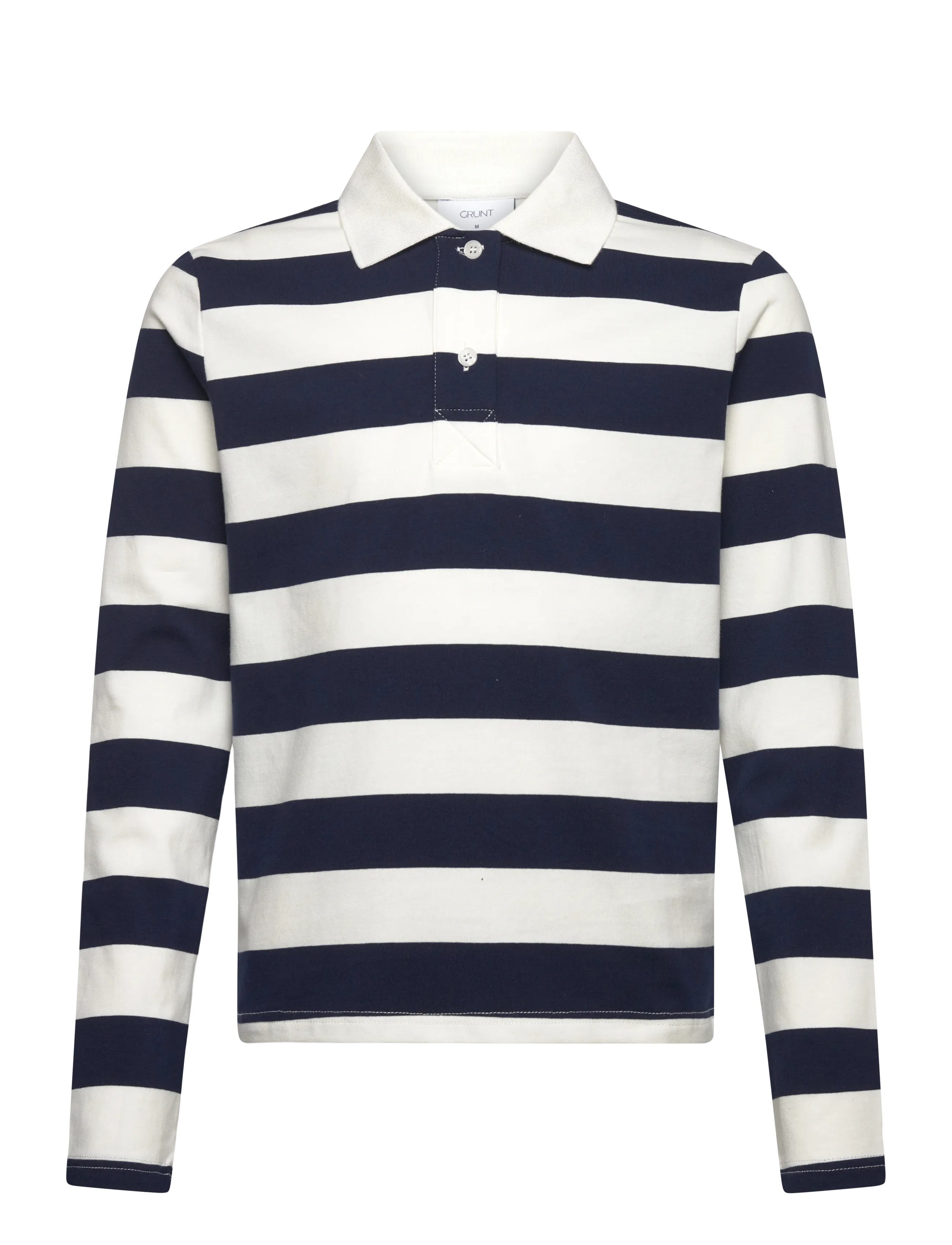 Grunt GRAnte Stripe LS Polo Tee - Perusvaatteet - DUSTY ROSE / navy