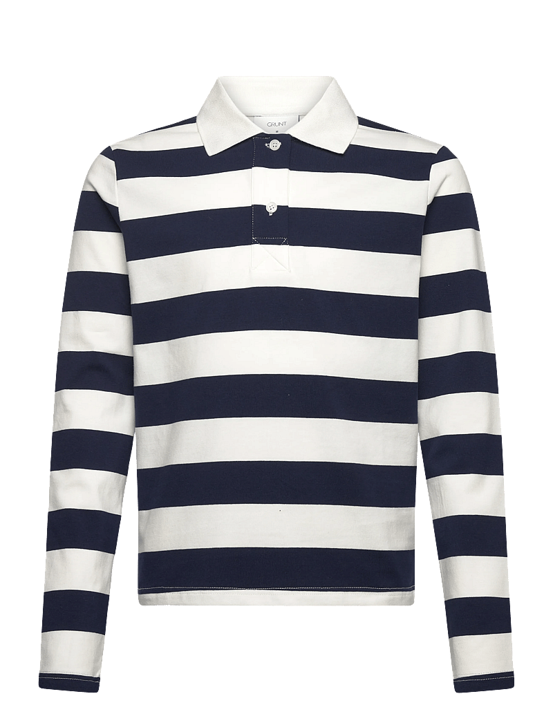 Grunt - GRAnte Stripe LS Polo Tee - kurzärmelig - dusty rose - 0