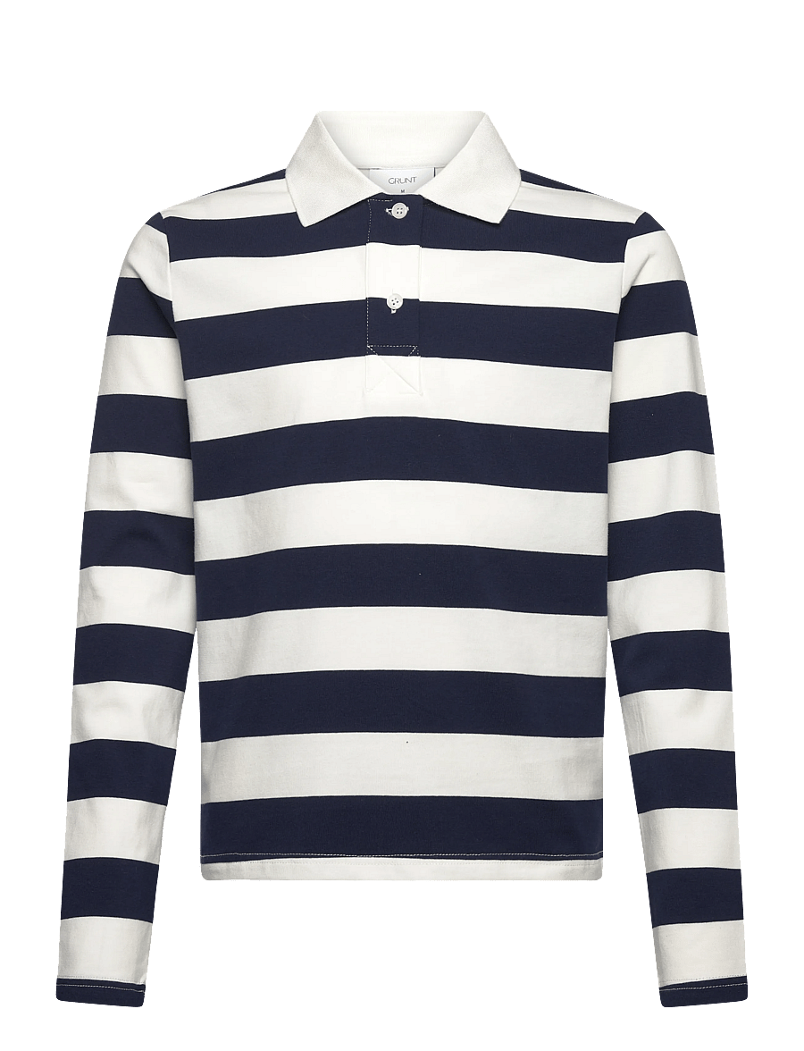 Grunt - GRAnte Stripe LS Polo Tee - lühikeste varrukatega polod - dusty rose - 0
