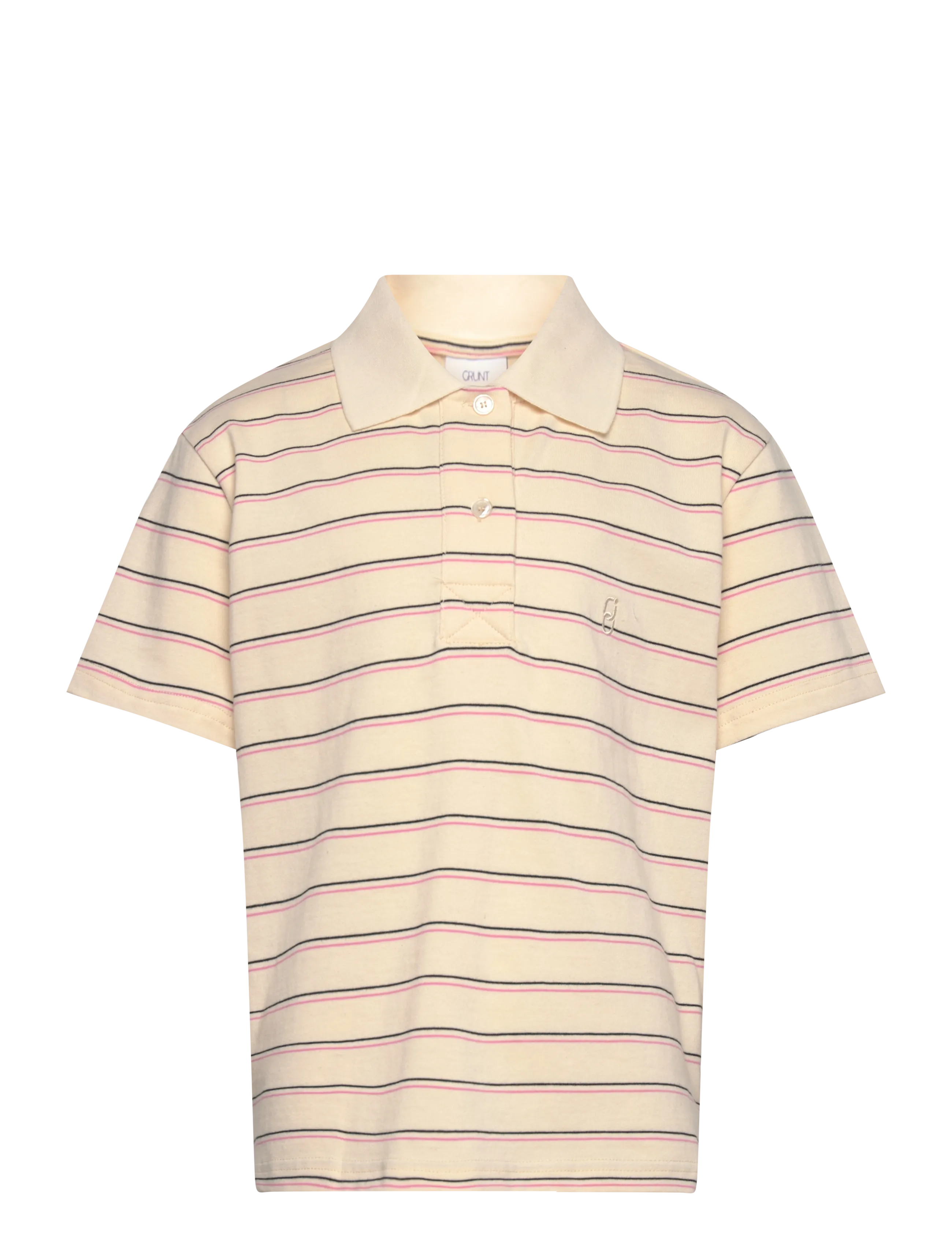 GRUNT Grante Stripe Ls Polo Tee Blau - 152 - Kinder