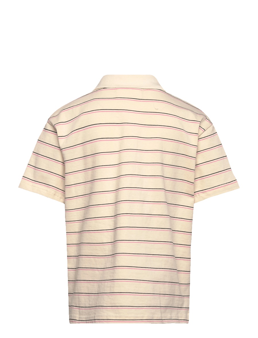 Grunt - GRAnte Stripe LS Polo Tee - kortermede poloskjorter - navy - 1