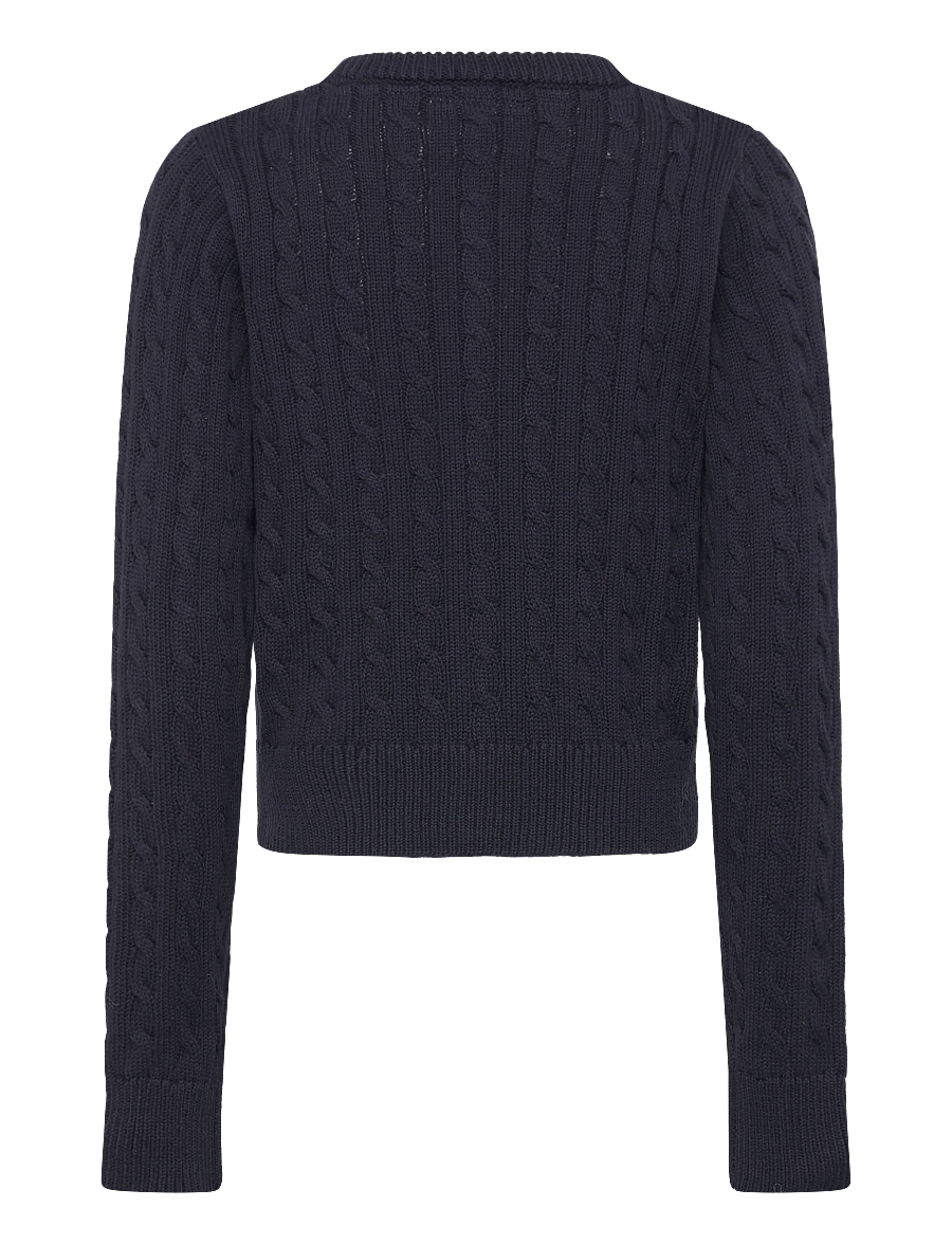 Grunt - GRLine Cable LS Knit Cardigan - cardigans - navy - 1
