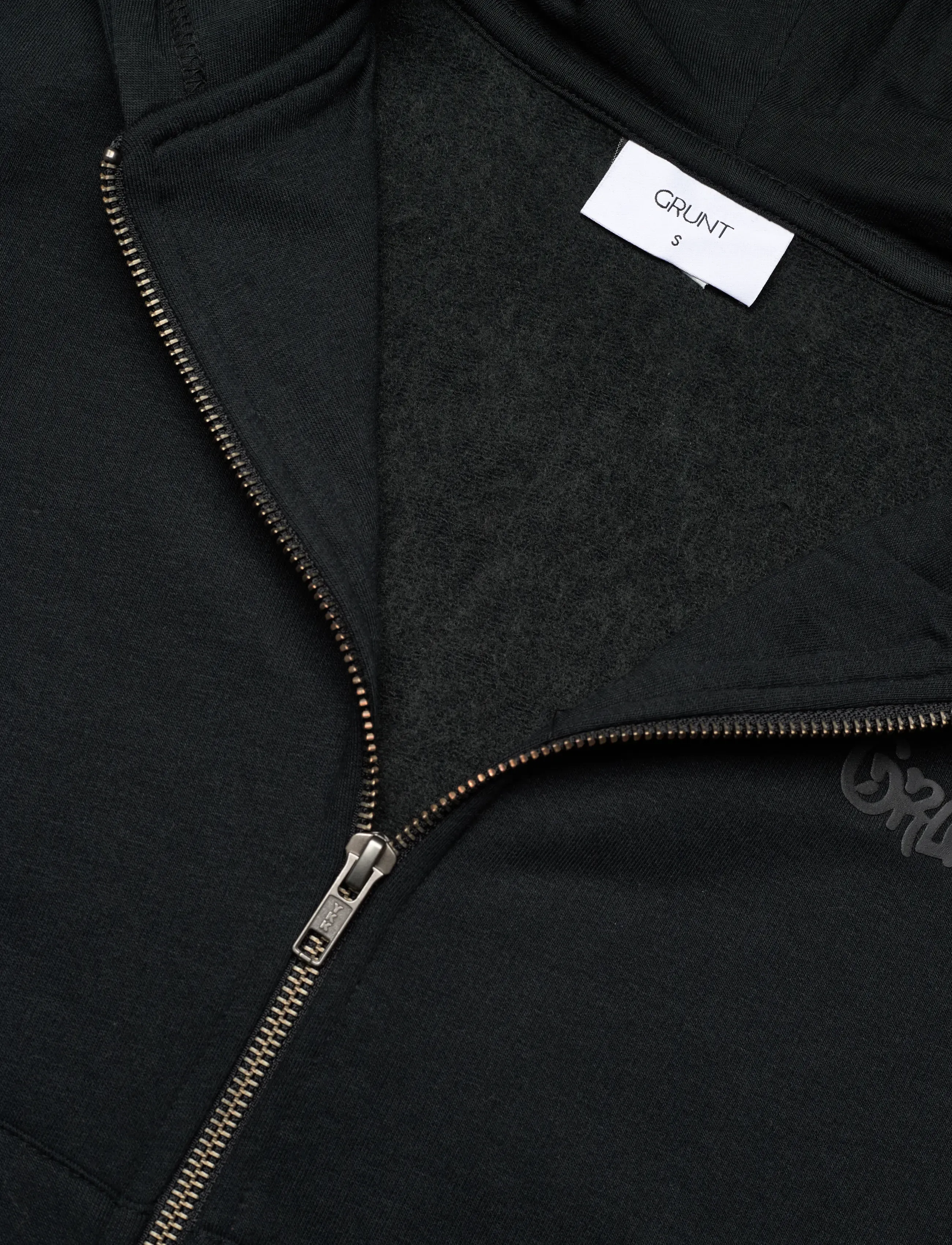 Grunt - GRTrito Zip Sweat - kapuutsiga dressipluusid - black - 2