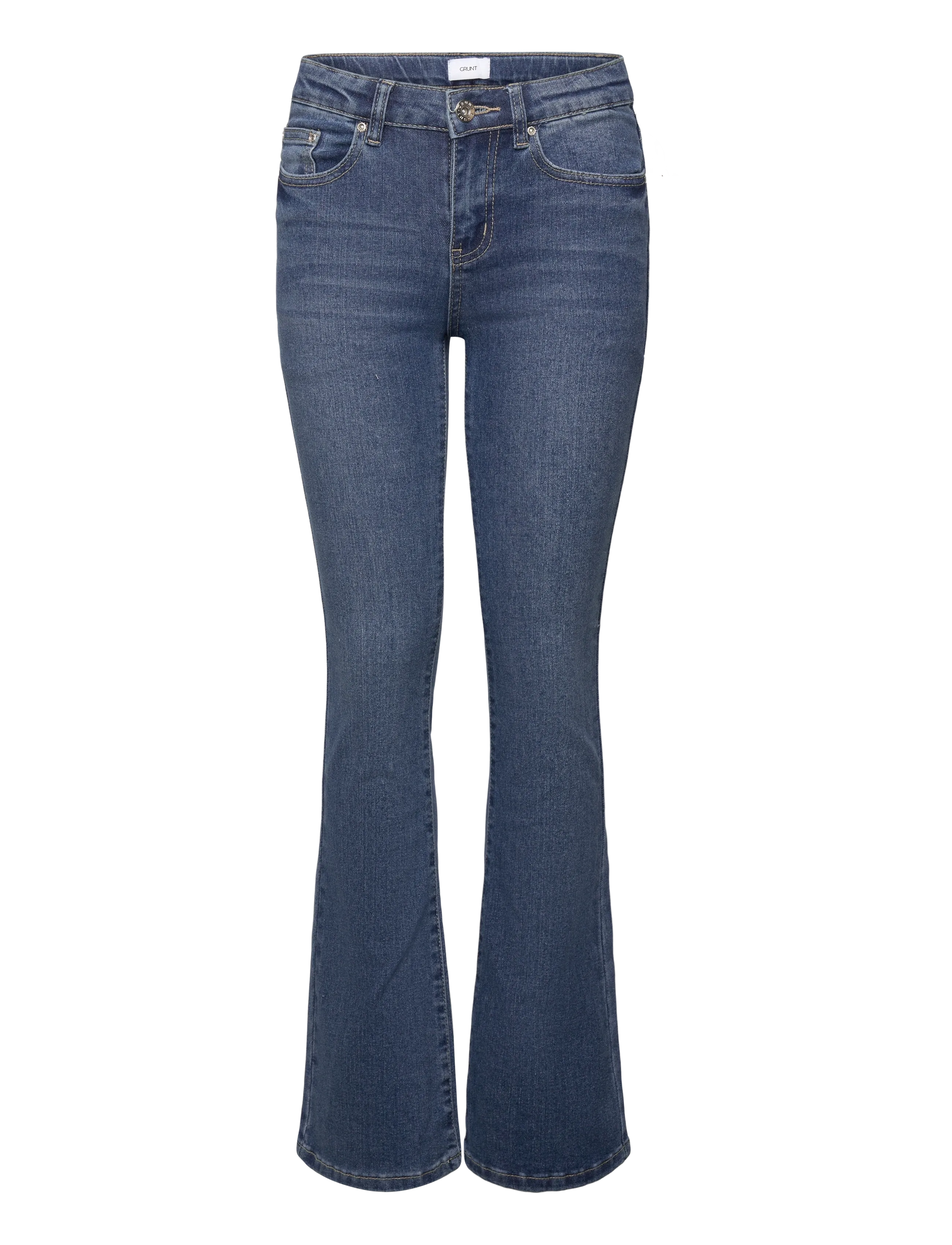 Grunt Gralabama Stitch Low Flare Blue, Børn, Lave Flared Jeans, Blå, Str: 28