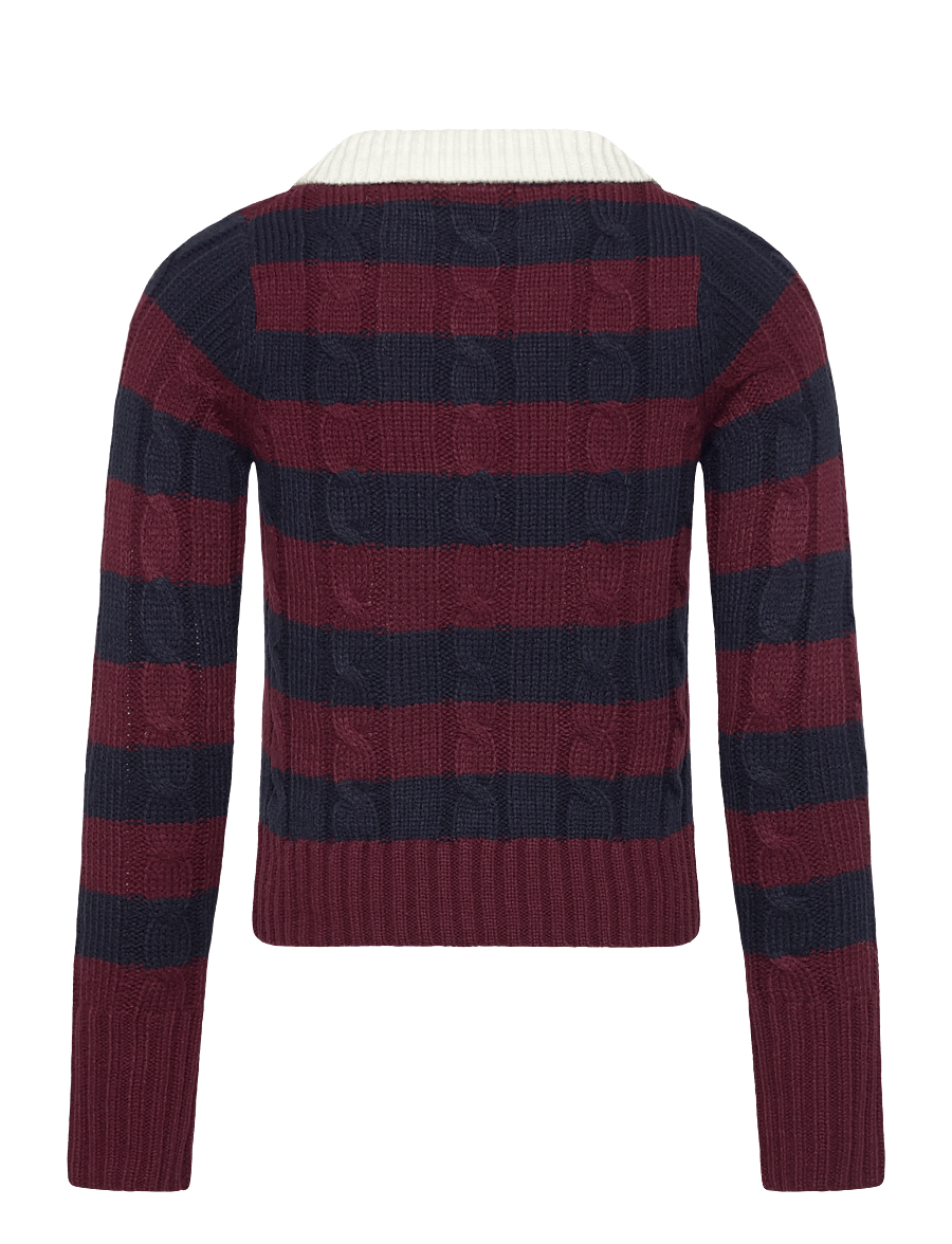 Grunt - GRBertage LS Stripe Knit - trøjer - navy-red - 1