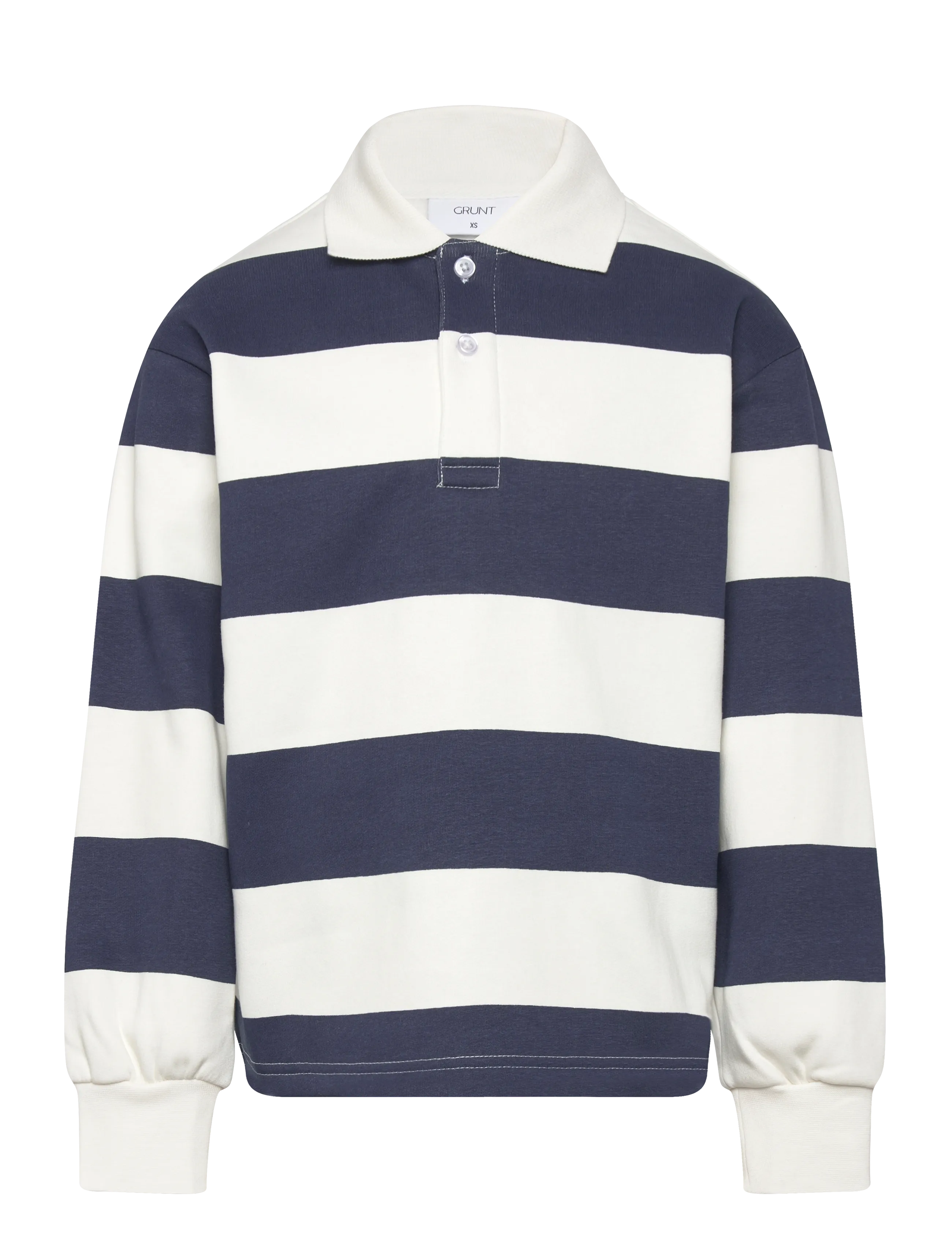 Grunt Grthy Polo Sweat, S/10Y, Multi/patterned, Polo Skjorter > Langærmede Polo Shirts, Børn