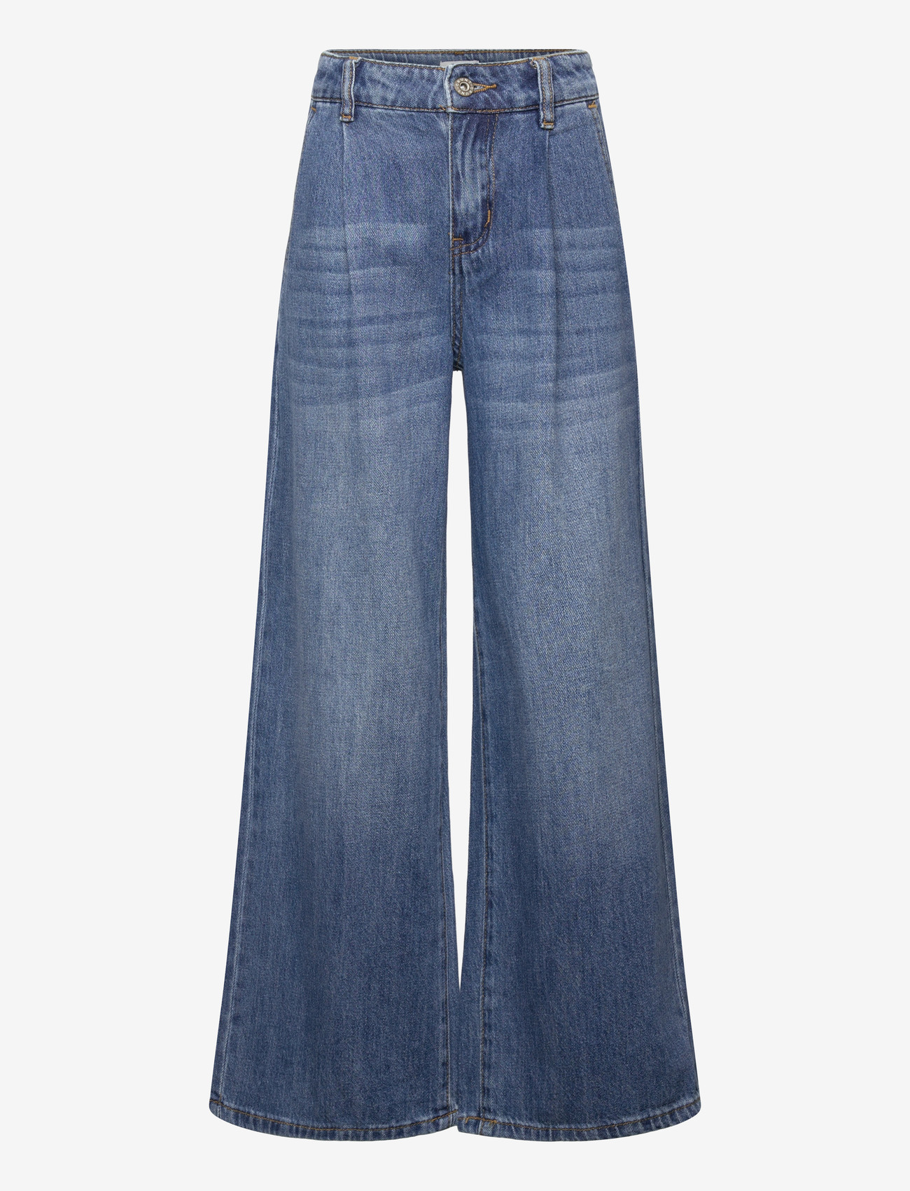 Grunt - GRPlaty Pleat BlueDenim - brede jeans - blue - 0