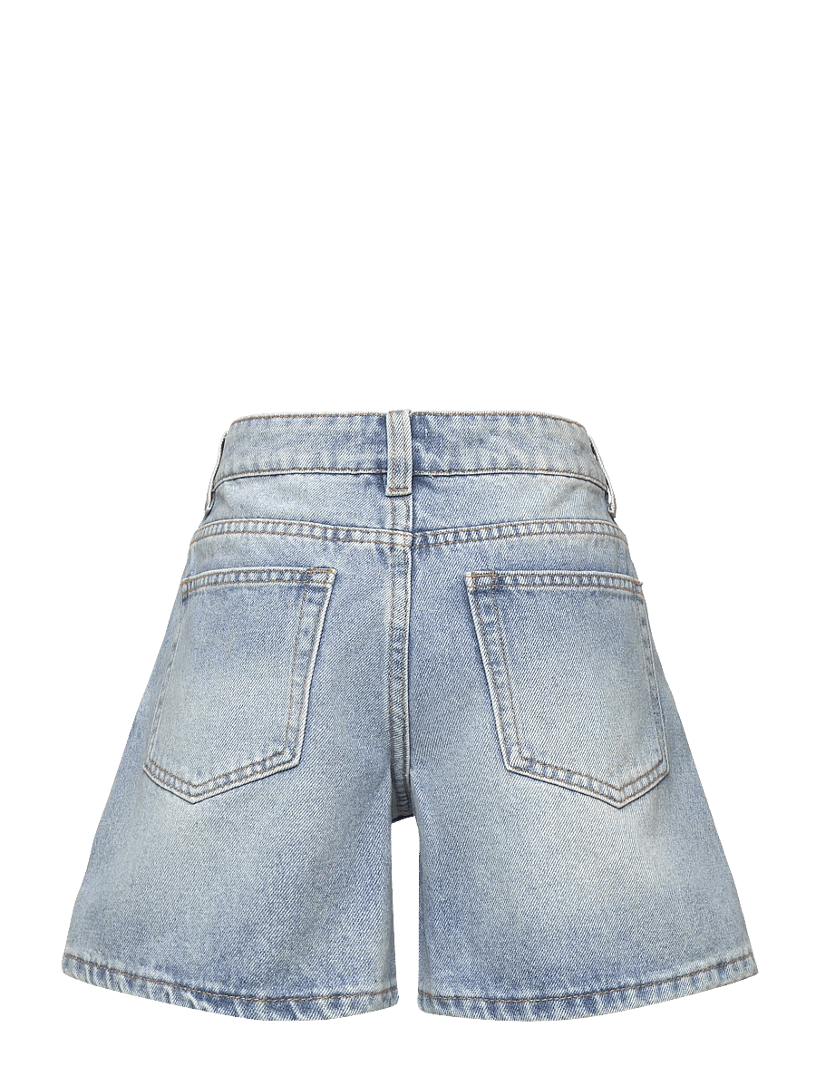 Grunt - GRGlori Mid-Rise Antique Blue - jeansshorts - authentic blue - 1