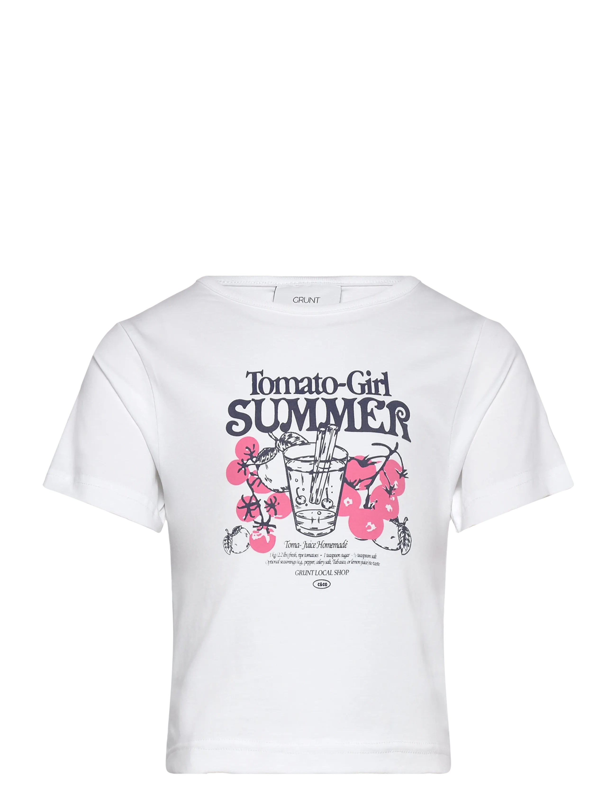 GRUNT Grthara Ss Tee Weiß - 140 - Kinder