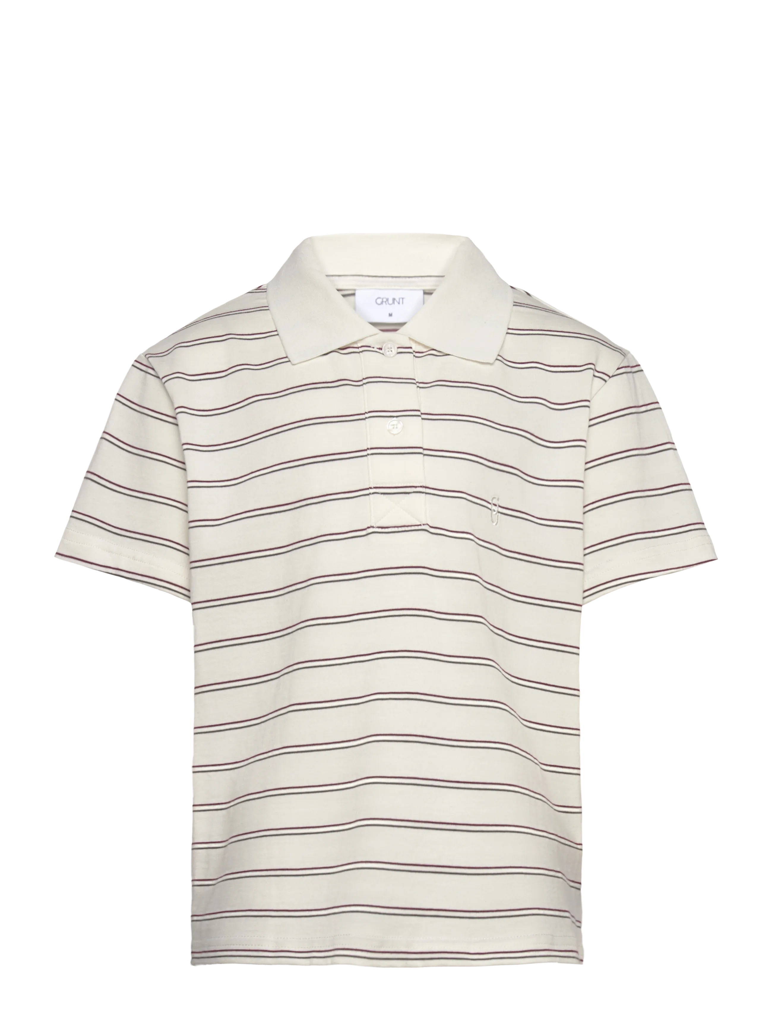 Grunt Grliv Stripe Ss Polo Tee, 164, Cream, Polo Skjorter > Langærmede Polo Shirts, Børn