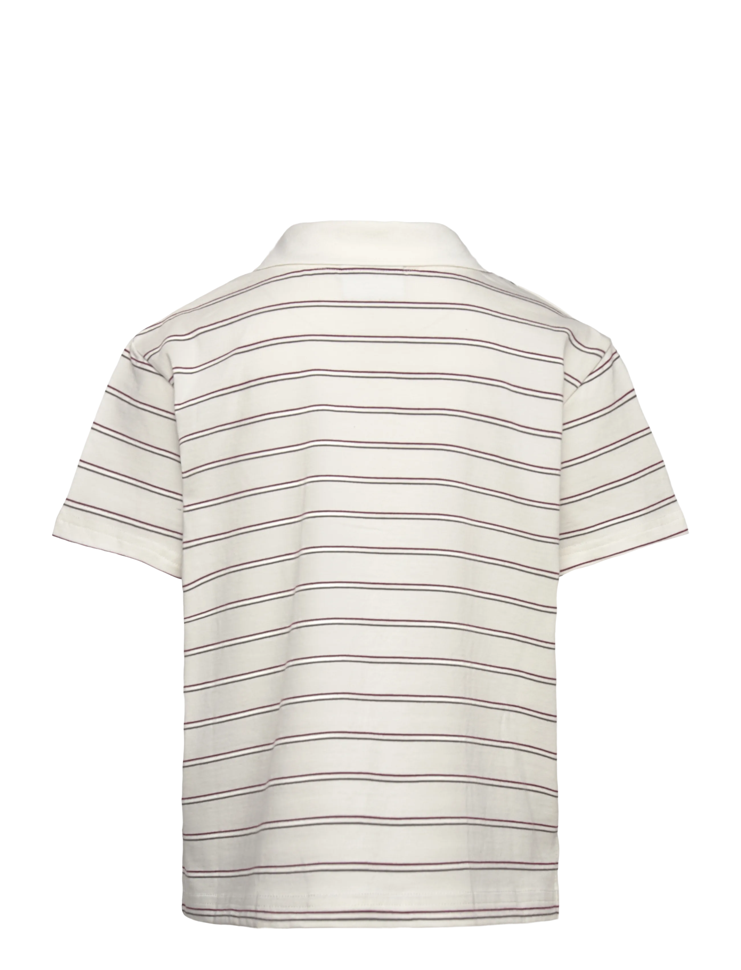 Grunt - GRLiv Stripe SS Polo Tee - långärmade pikéer - cream - 1