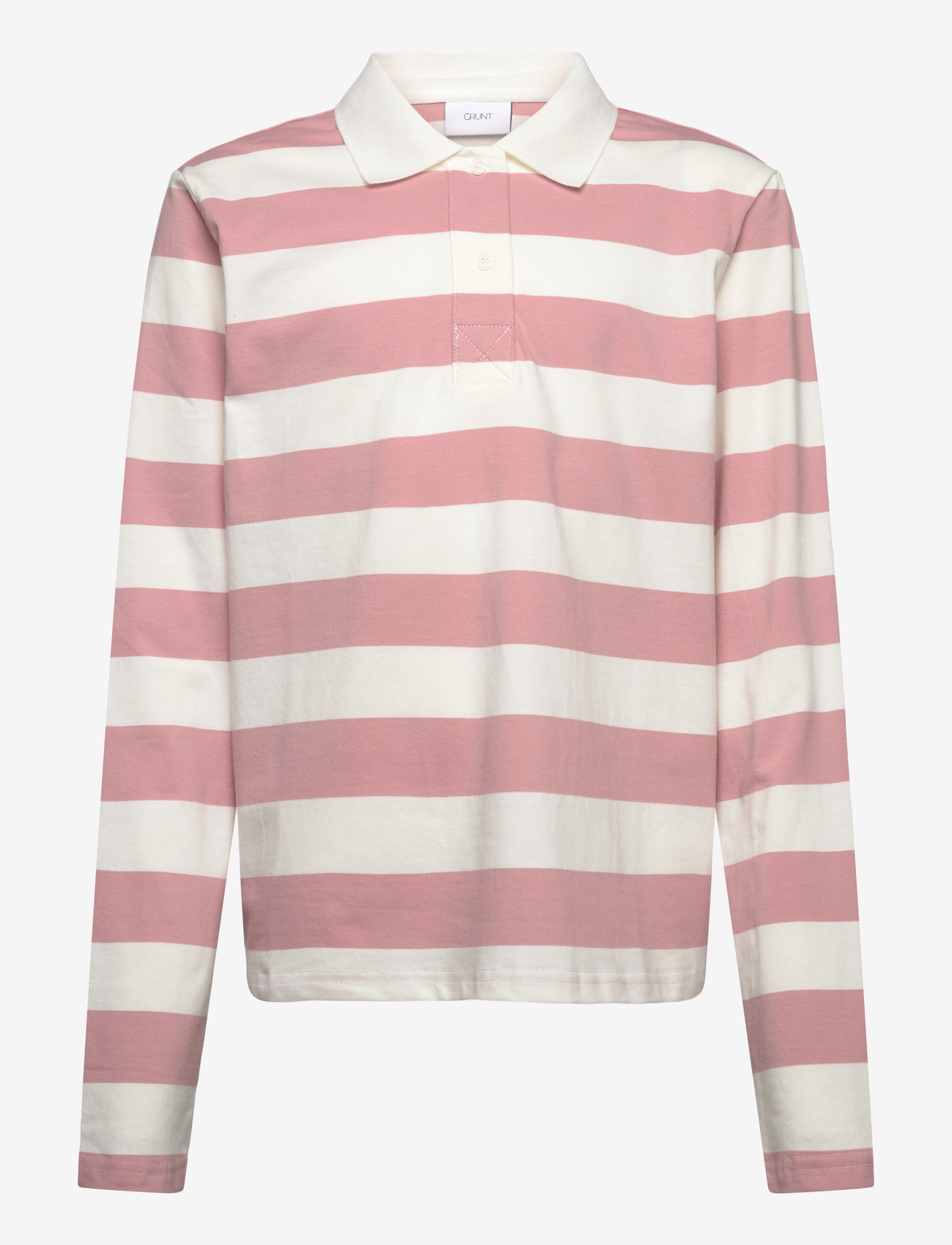 Grunt - GRLiv Stripe SS Polo Tee - langærmede poloer - off white - 0