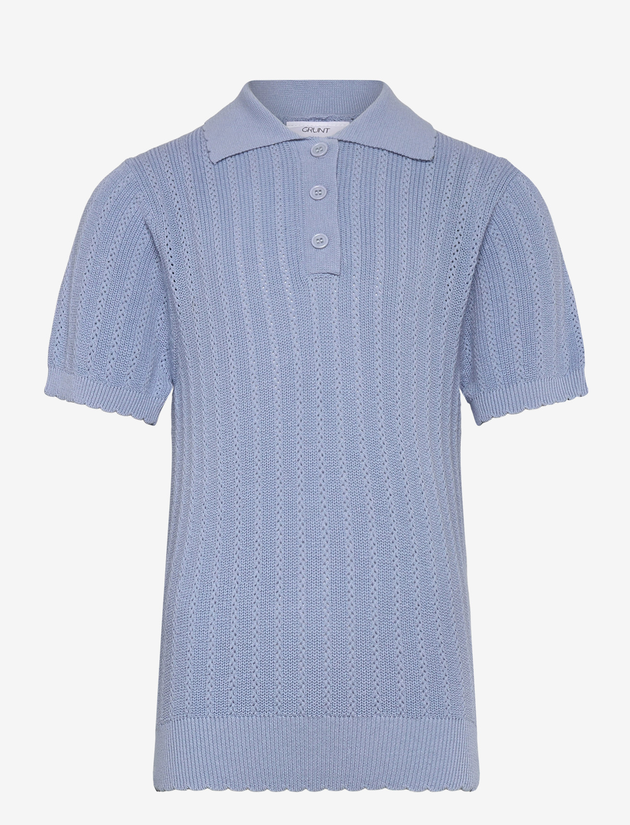 Grunt - GRSeha Sap SS Polo Knit - lühikeste varrukatega polod - light blue - 0