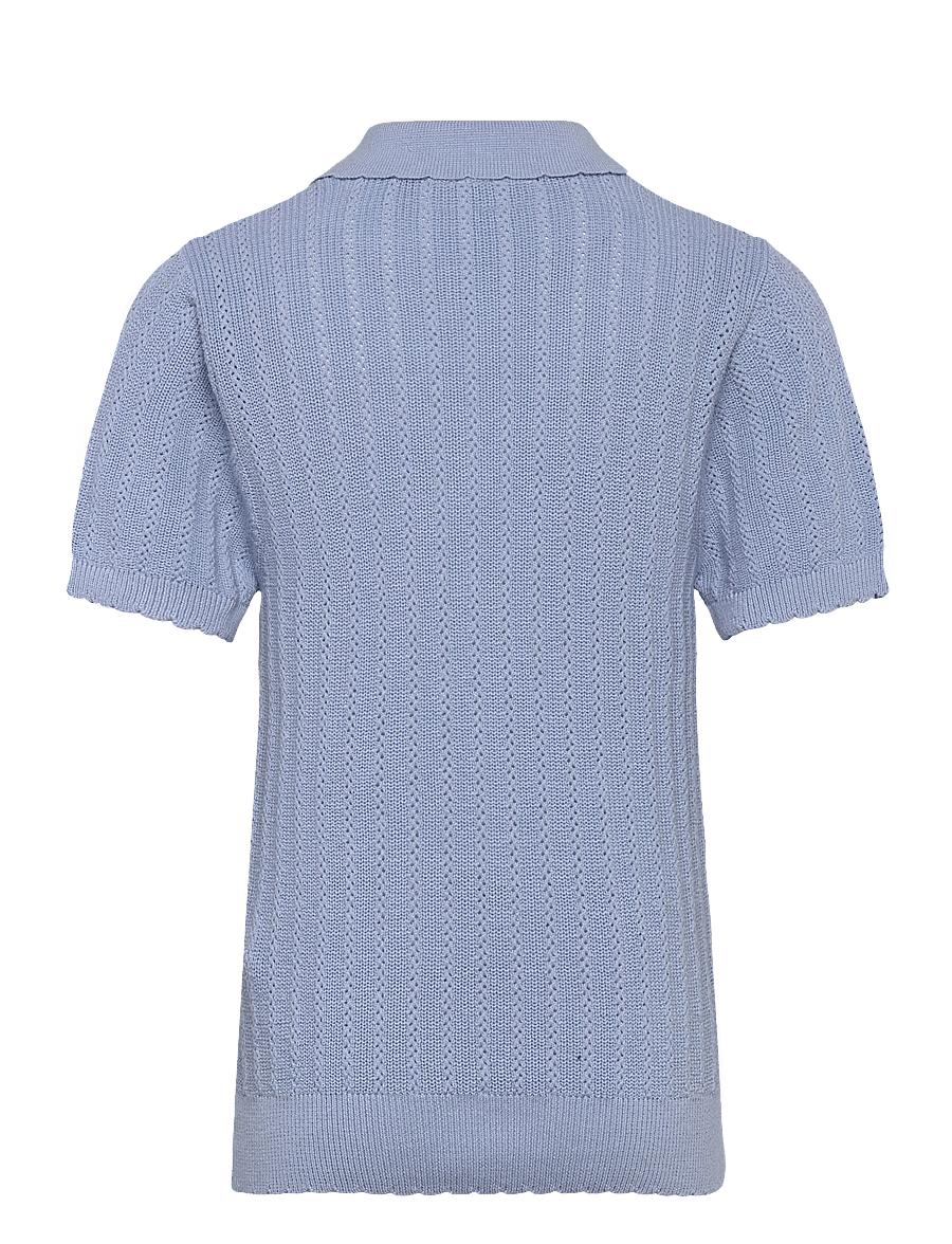 Grunt - GRSeha Sap SS Polo Knit - polos à manches courtes - light blue - 1
