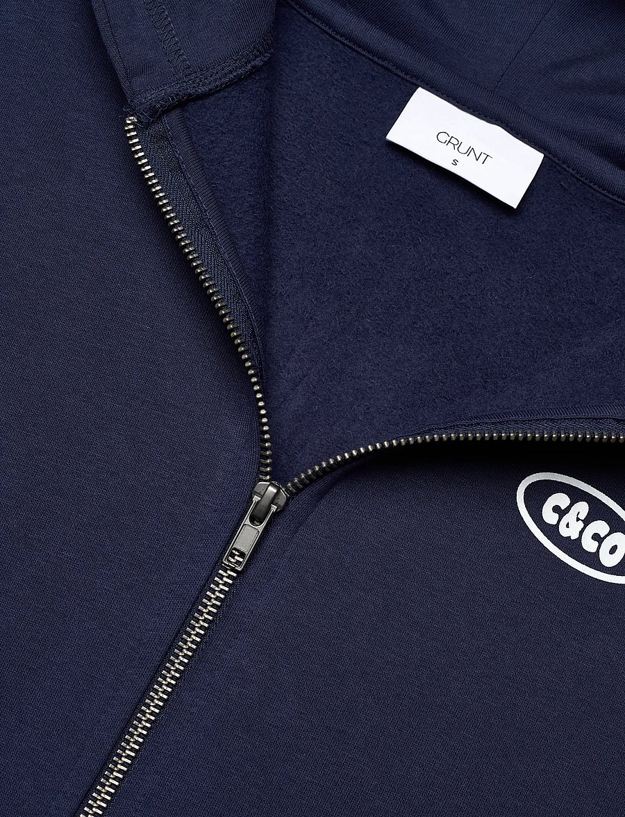 Grunt - GRCarlos Zip Cardigan - kapuzenpullover - dark blue - 2