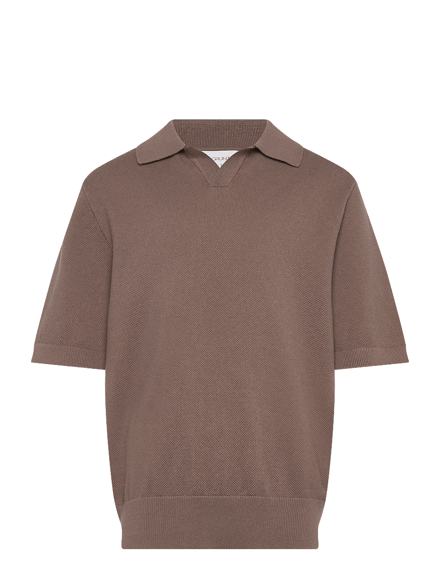 Grunt - GREddie SS Knit - kortærmede poloer - nature melange - 0