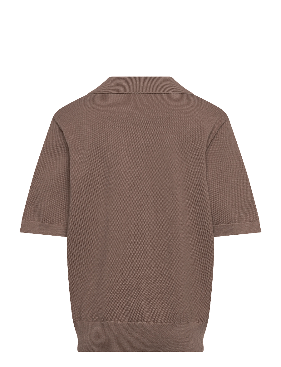 Grunt - GREddie SS Knit - kortærmede poloer - nature melange - 1