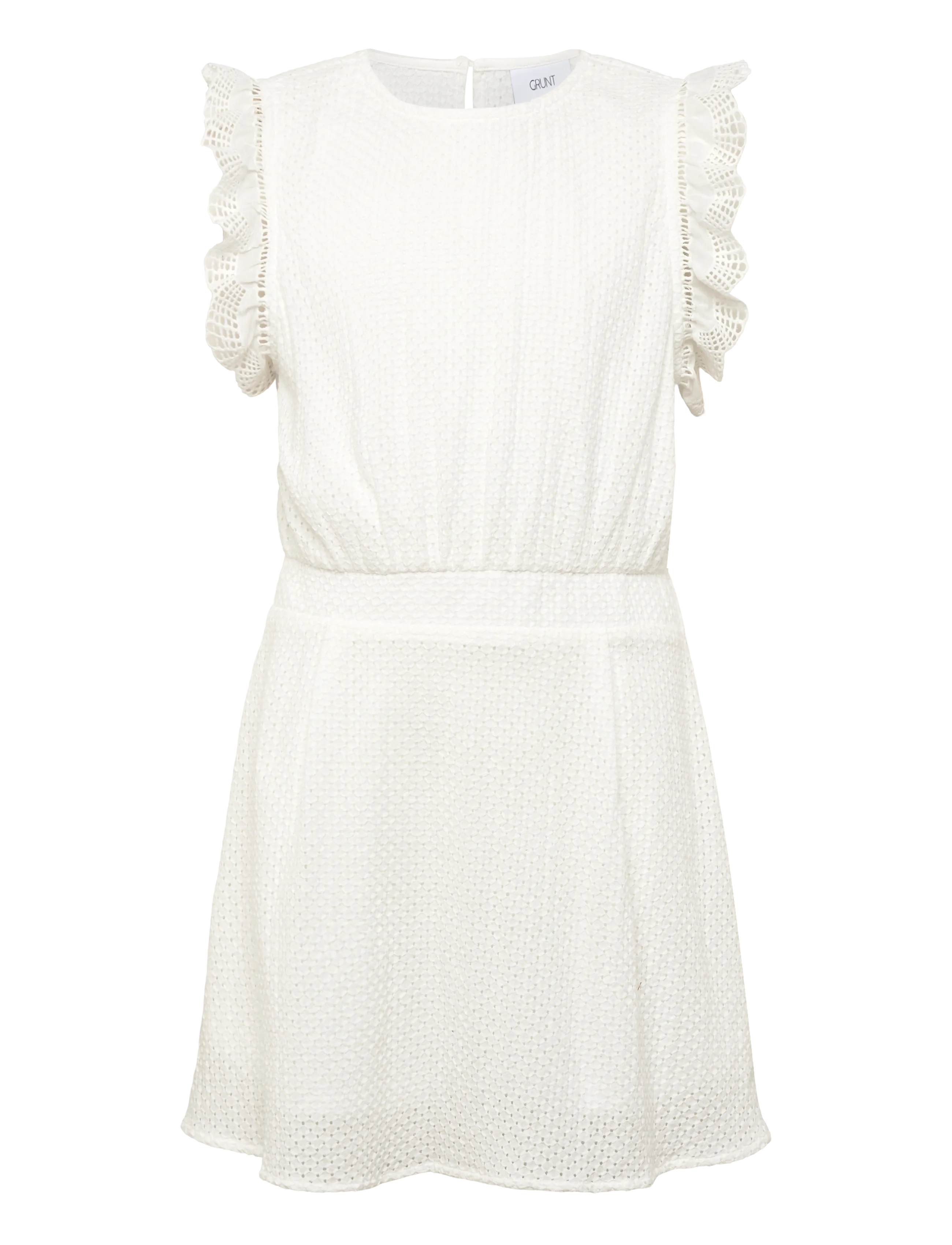 Grunt Grgold Lace Dress, 140, Casual Dresses, Weiß - Short-sleeved Kinder