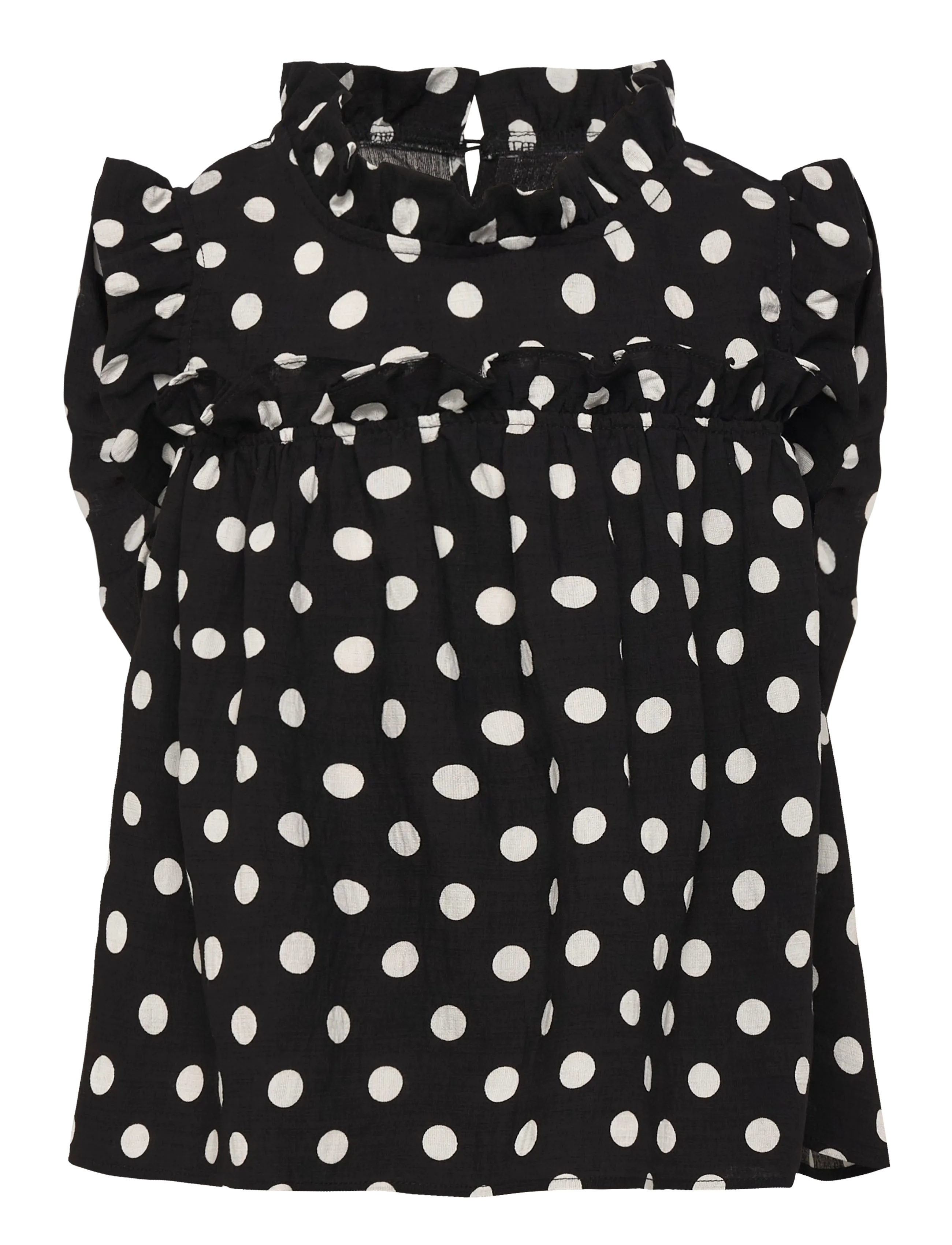 Grunt Grgritt Dots Top, 176, Oberteile, Schwarz - Blouses & Tunics, Kinder