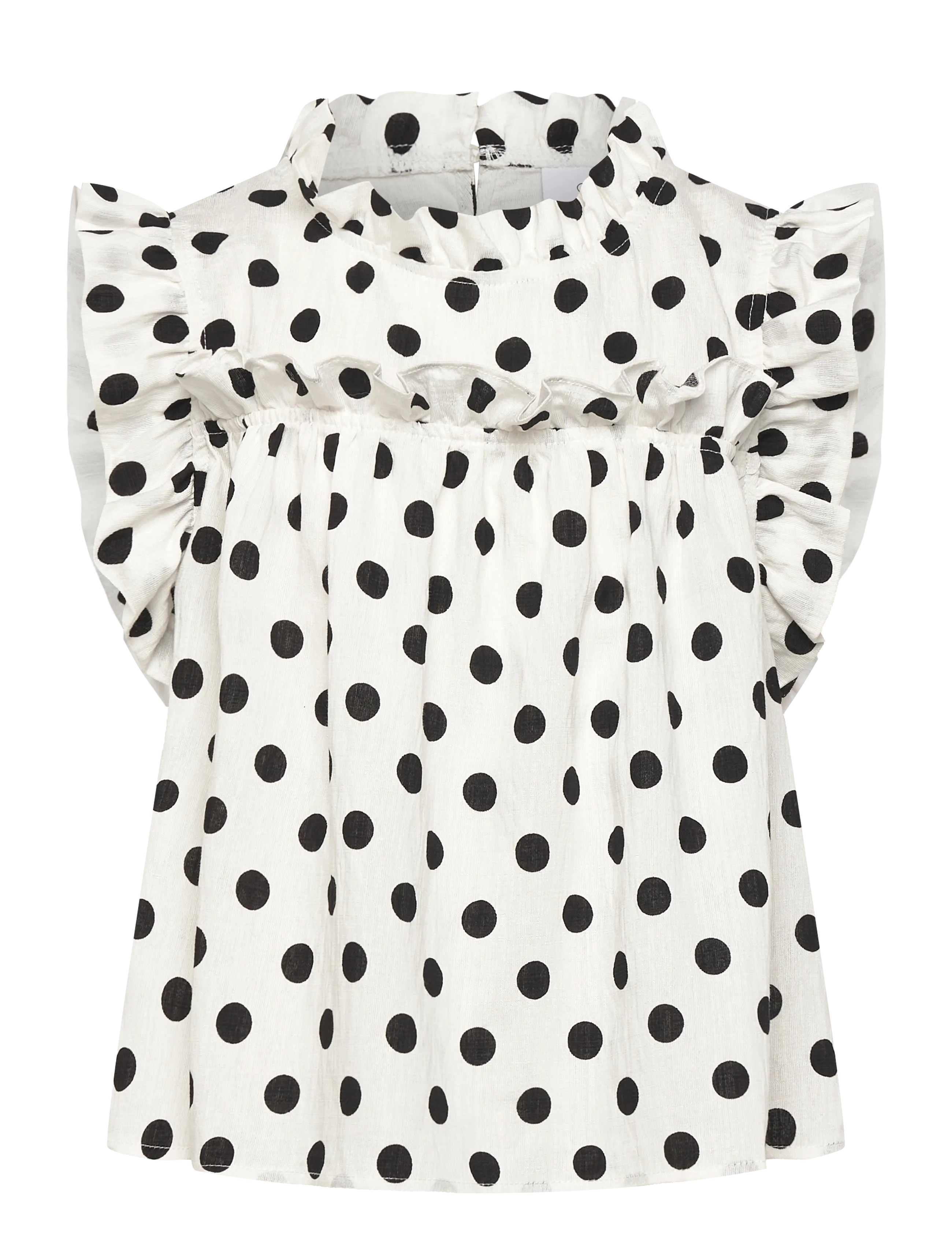 Grunt Grgritt Dots Top, 152, Oberteile, Weiß - Blouses & Tunics, Kinder