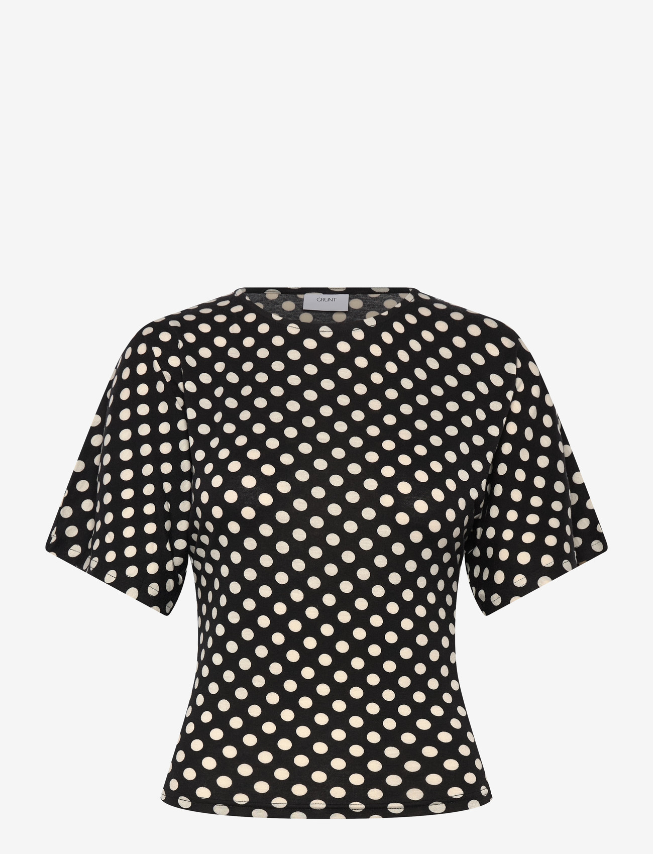 Grunt - GRNova Dots SS Tee - kortærmede t-shirts - black - 0